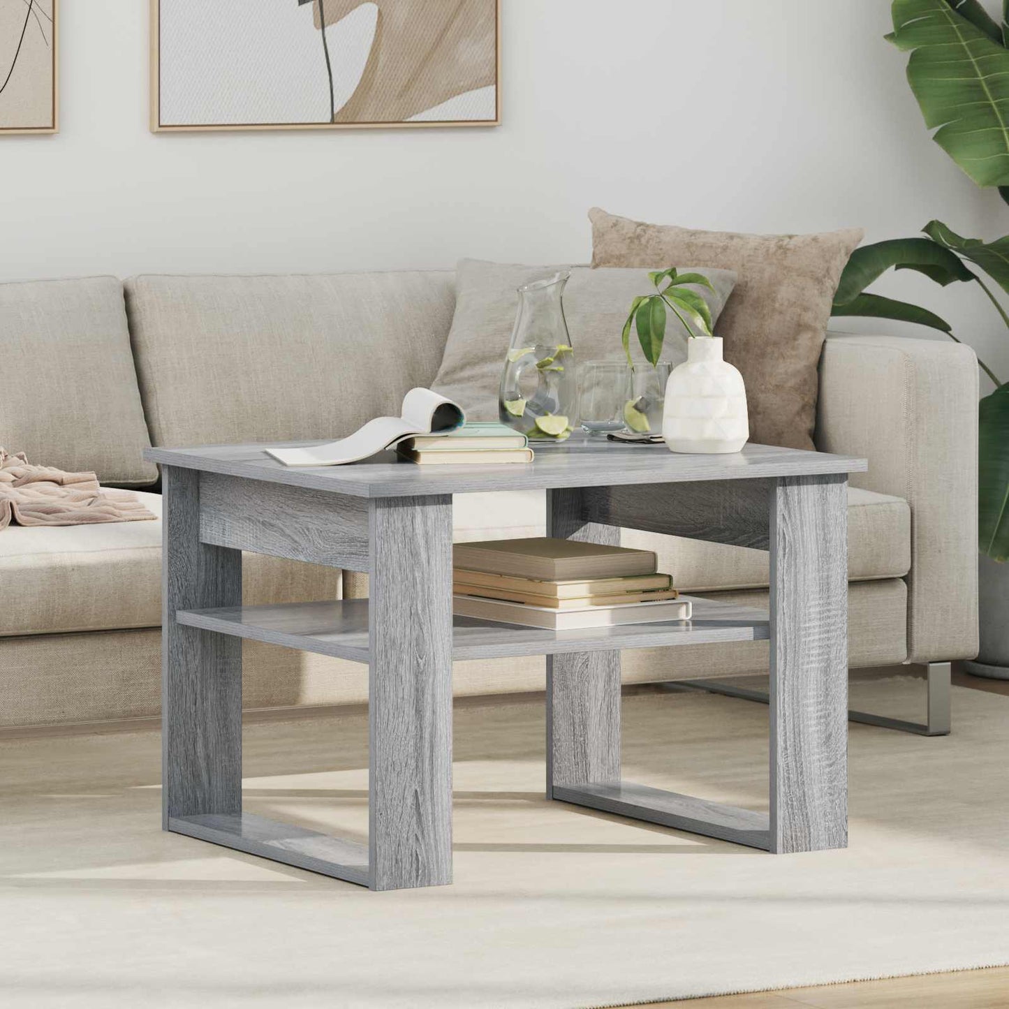 vidaXL Τραπεζάκι σαλονιού Γκρι Sonoma 64 x 54 x 44 εκ