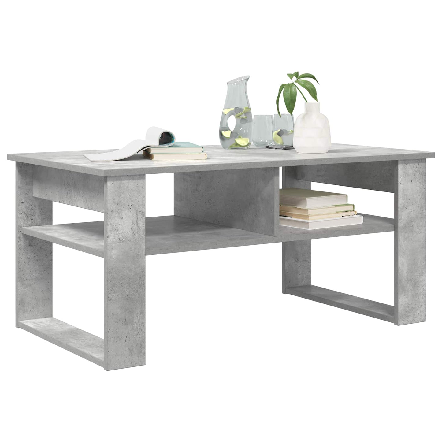 vidaXL Τραπεζάκι σαλονιού Σκυρόδεμα Γκρι 96 x 54 x 44 εκ