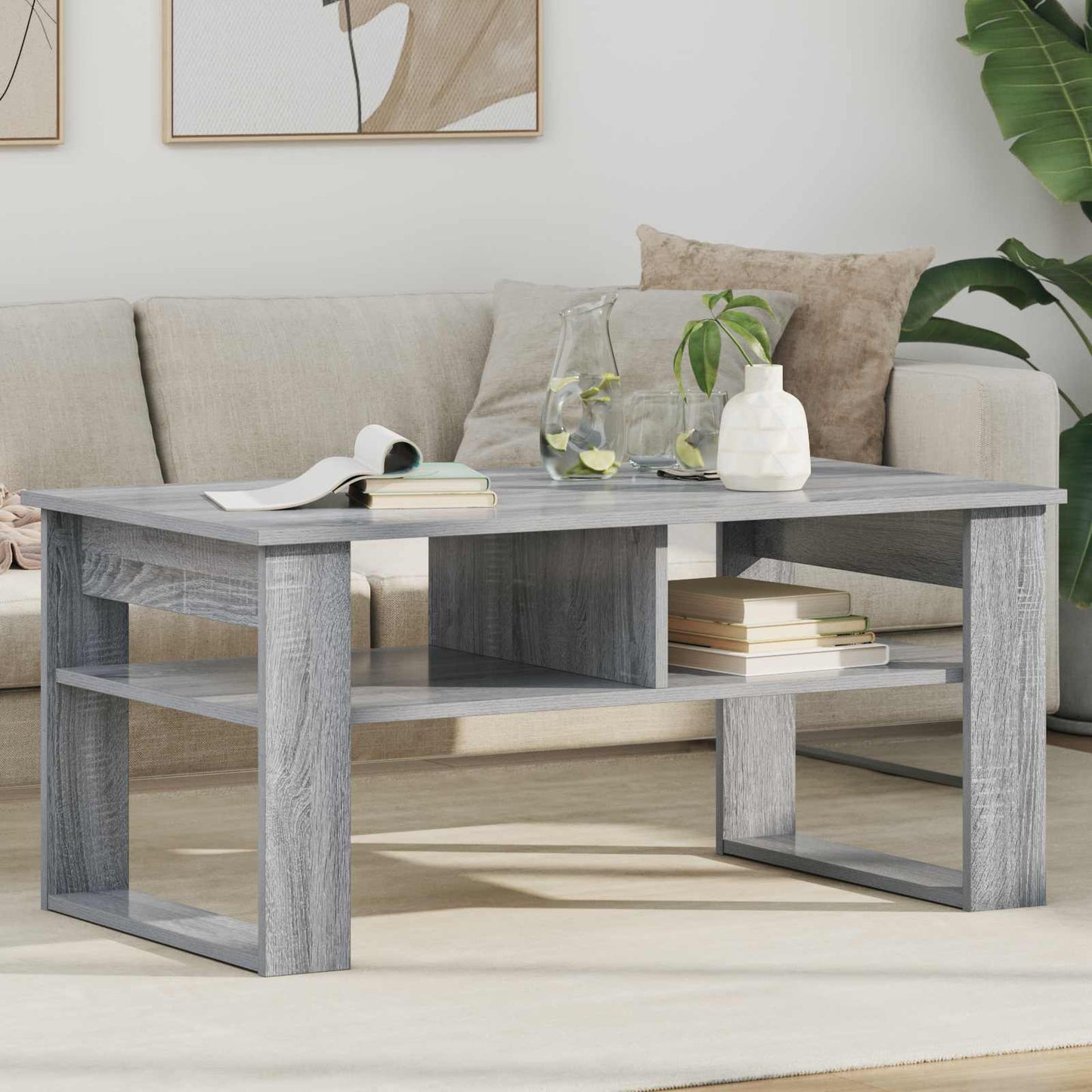 vidaXL Τραπεζάκι σαλονιού Γκρι Sonoma 96 x 54 x 44 εκ