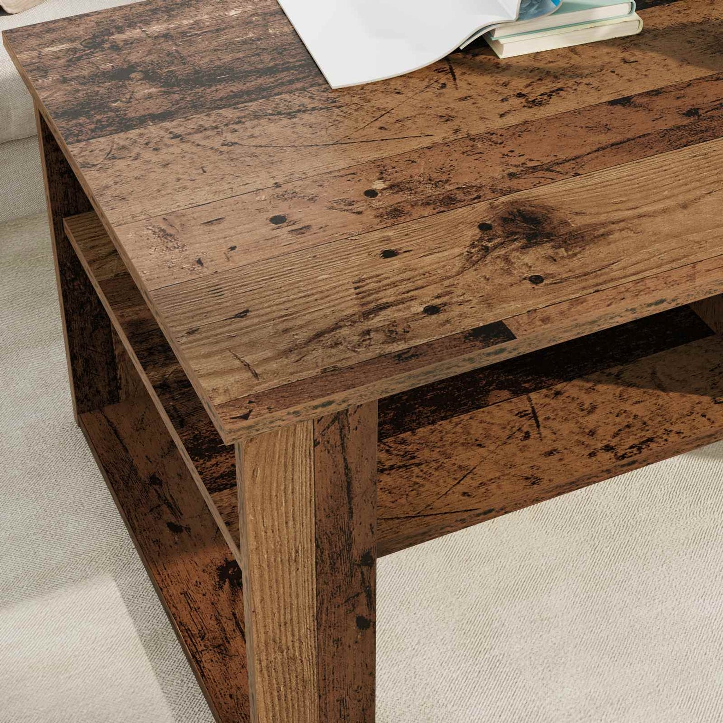 vidaXL Τραπεζάκι σαλονιού Παλιό ξύλο 96 x 54 x 44 εκ
