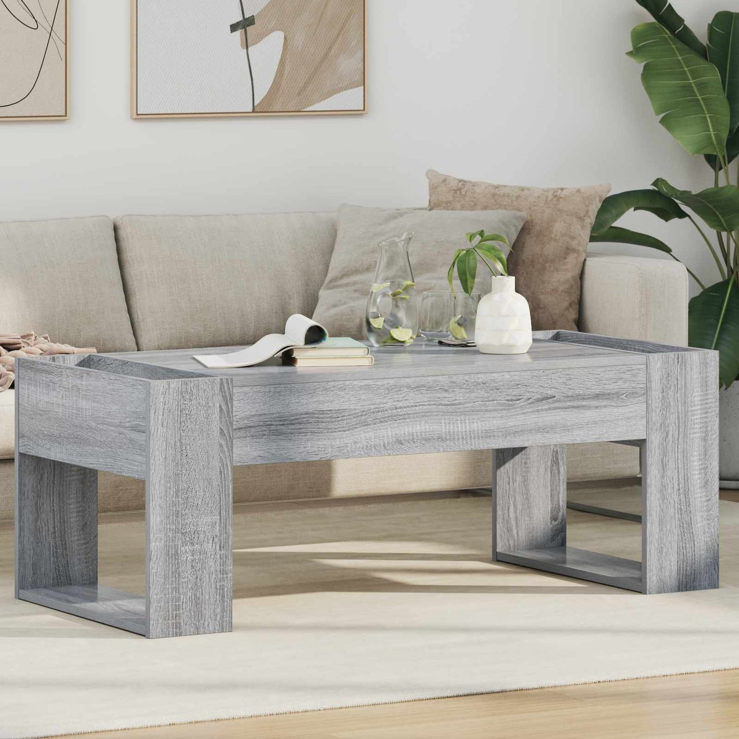 vidaXL Τραπεζάκι σαλονιού Γκρι Sonoma 110 x 50 x 41 εκ