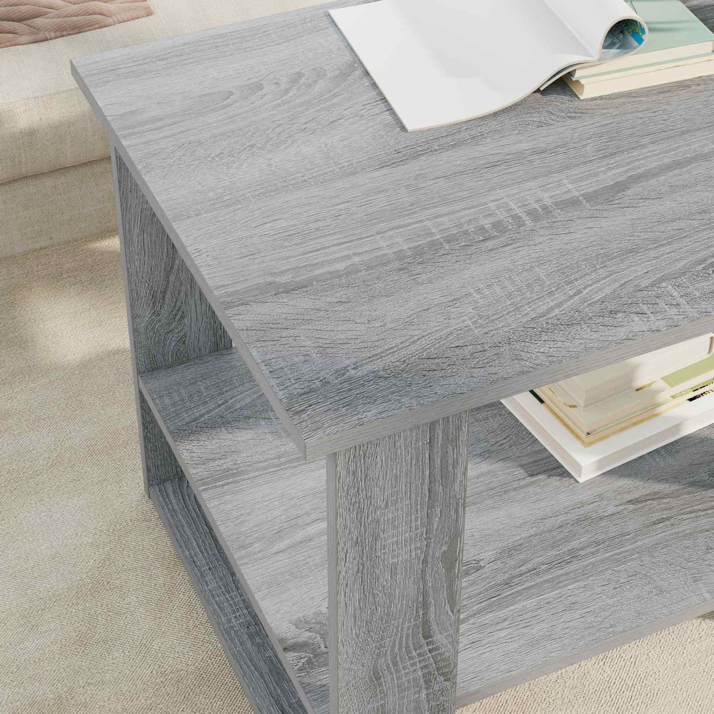 vidaXL Τραπεζάκι σαλονιού Γκρι Sonoma 72 x 50 x 50 εκ.