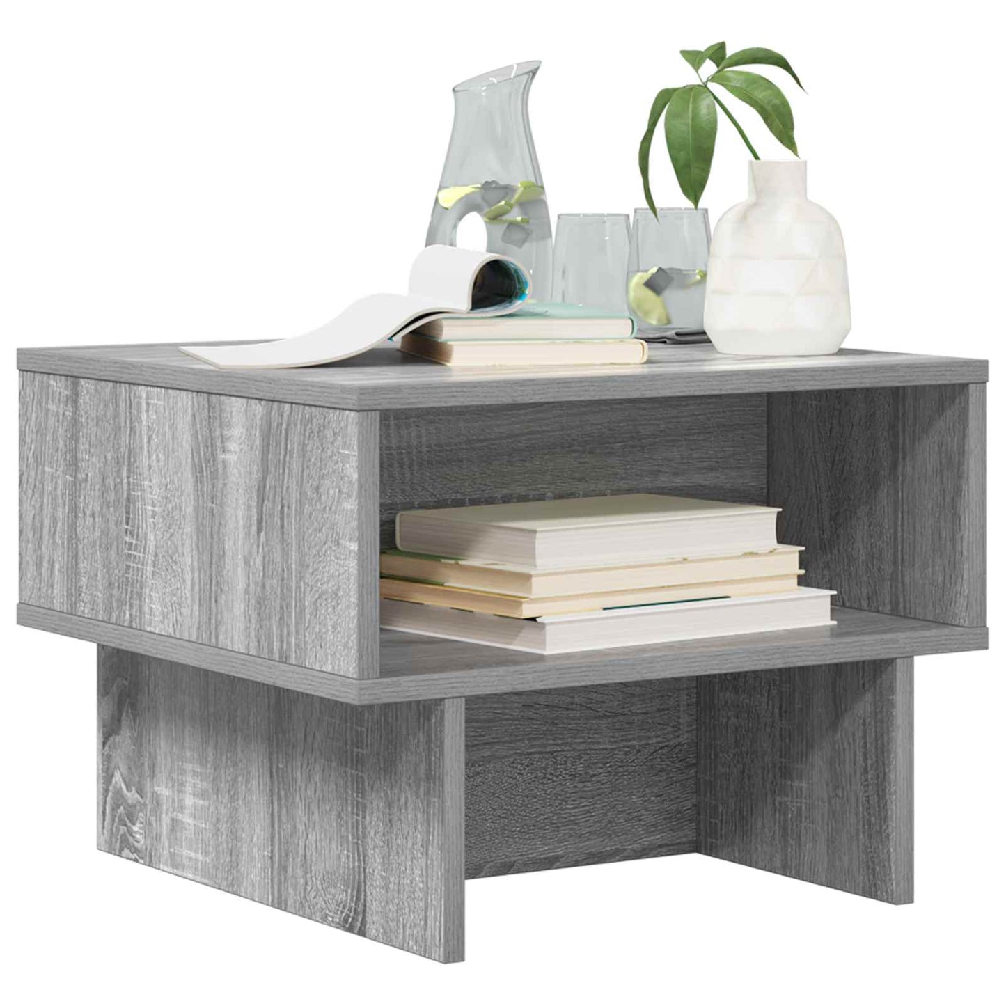 vidaXL Τραπεζάκι σαλονιού Γκρι Sonoma 48 x 46 x 35 εκ.