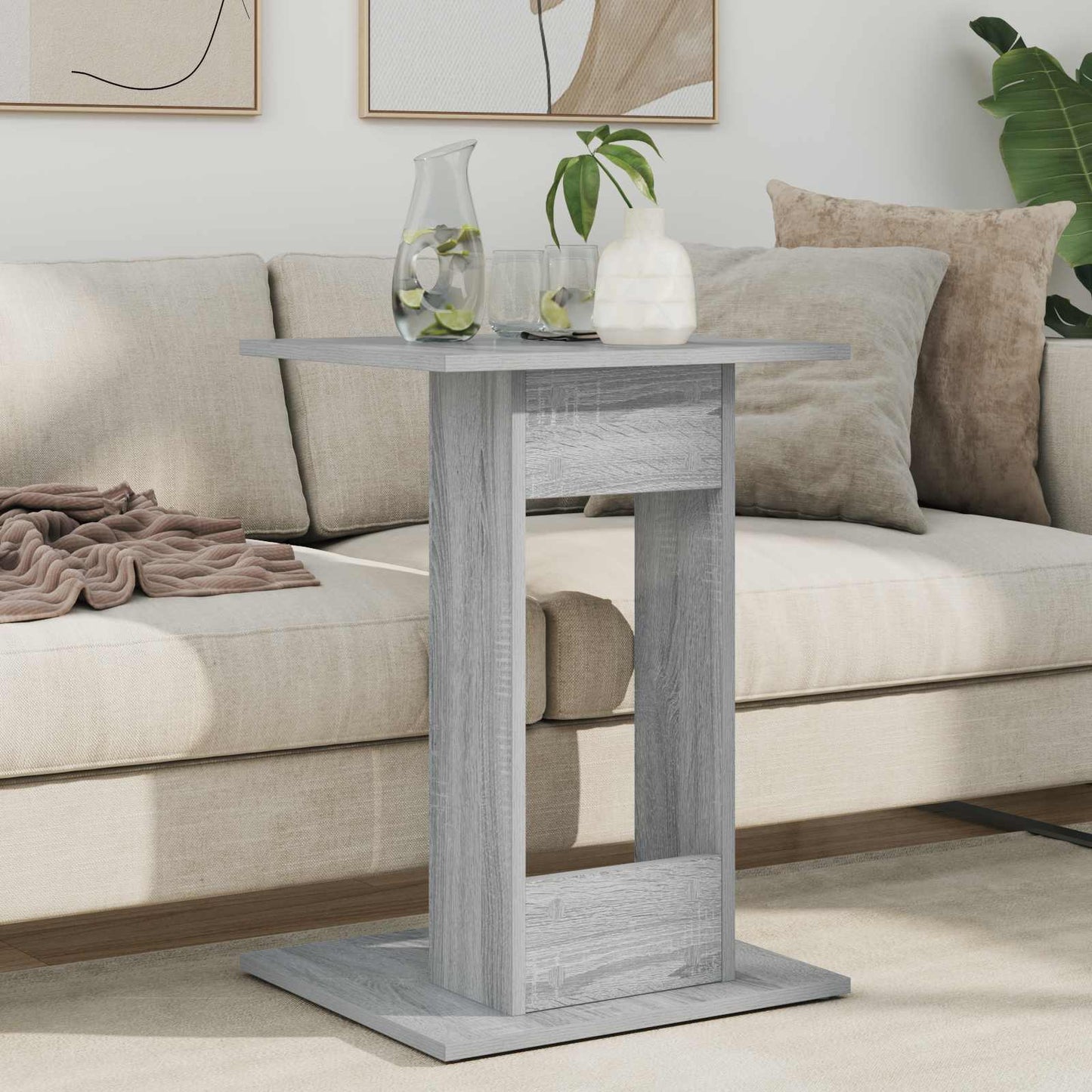 vidaXL Τραπεζάκι Πλευράς Γκρι Sonoma 45 x 40 x 62,5 εκ.