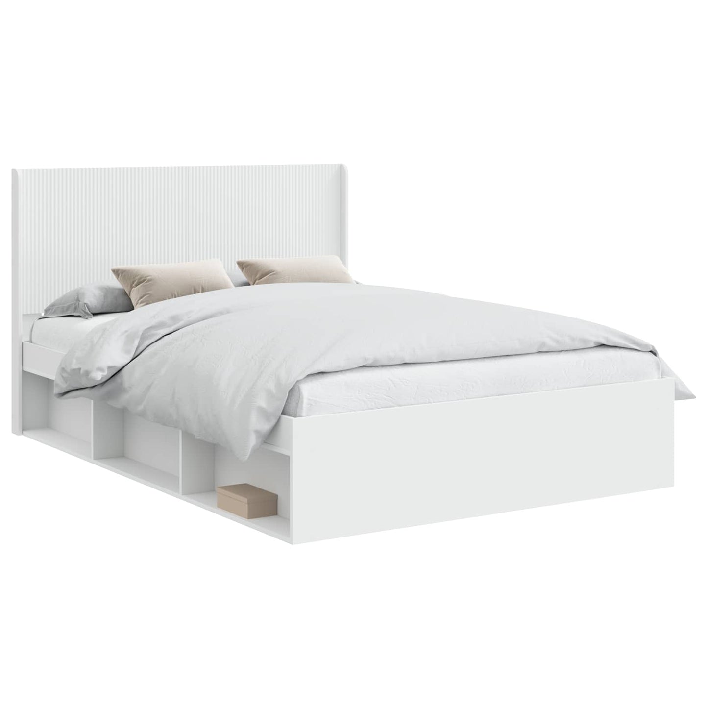 vidaXL Καλάθι με αποθήκη και κεφαλάρι Λευκό 150 x 200 cm