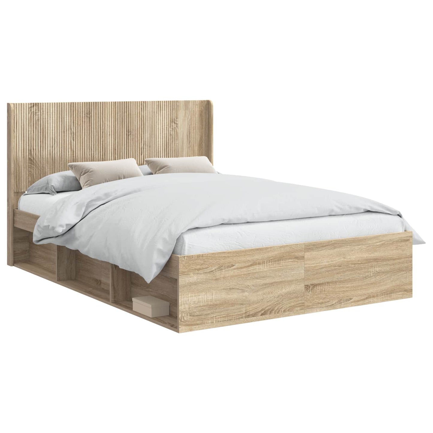 vidaXL Καλάθι με αποθήκη και κεφαλάρι Sonoma Δρυς 150 x 200 cm