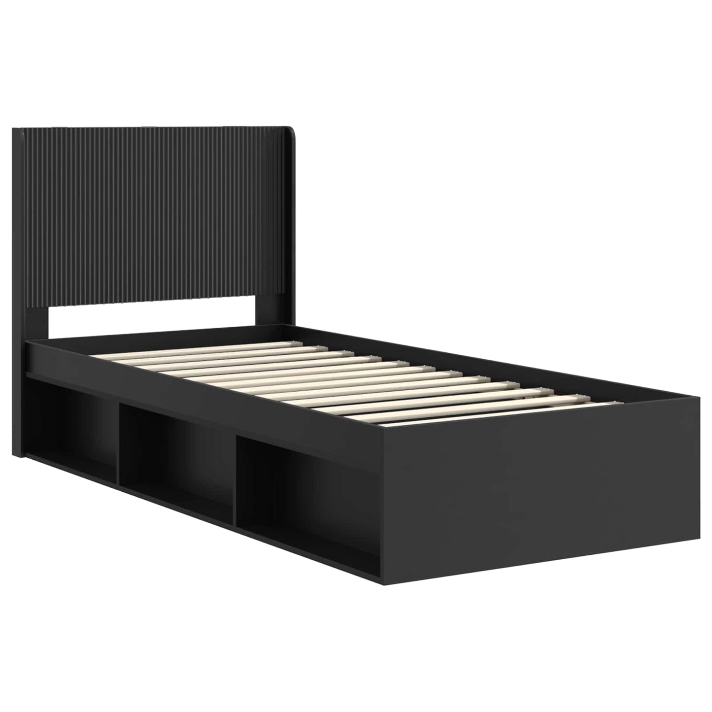 vidaXL Καλάθι με αποθήκη και κεφαλάρι Μαύρο 100 x 200 cm