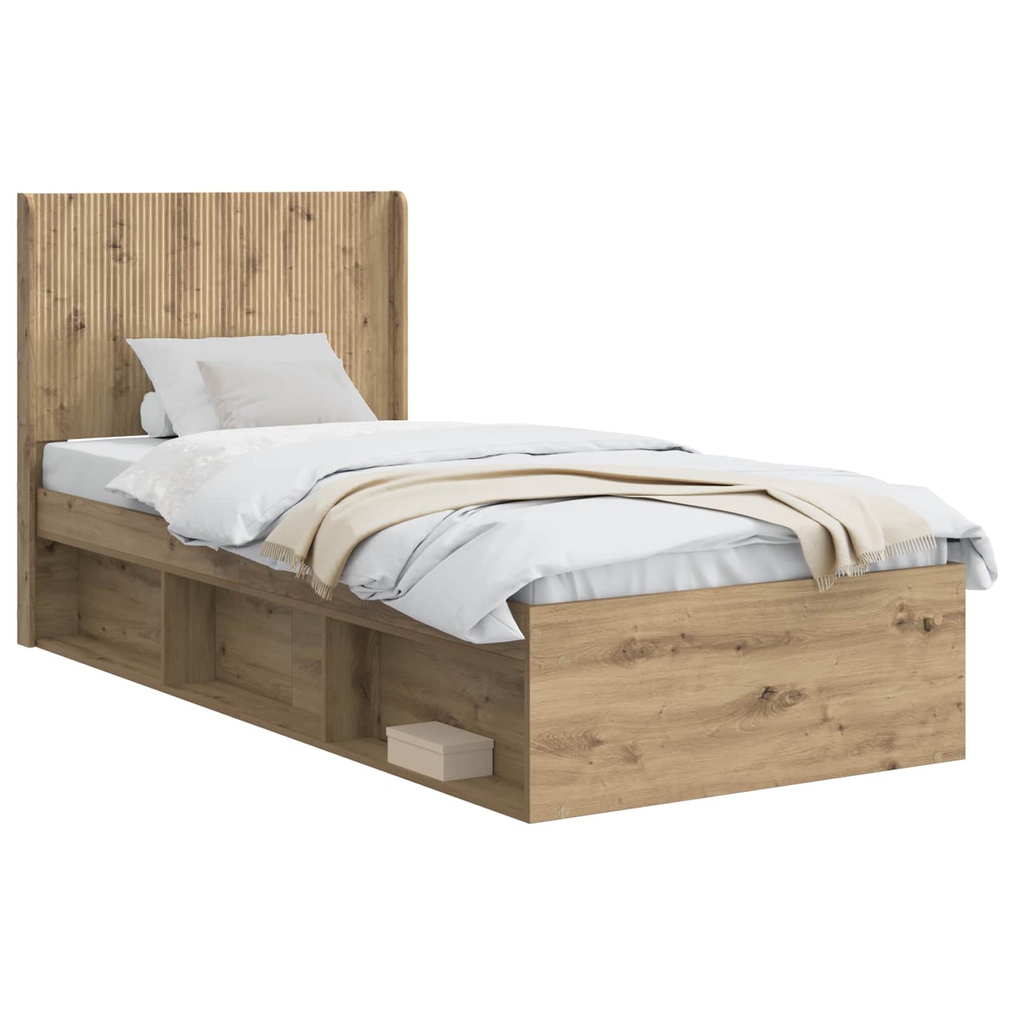 vidaXL Καλάθι με αποθήκη και κεφαλάρι Artisan Δρυς 90 x 200 cm