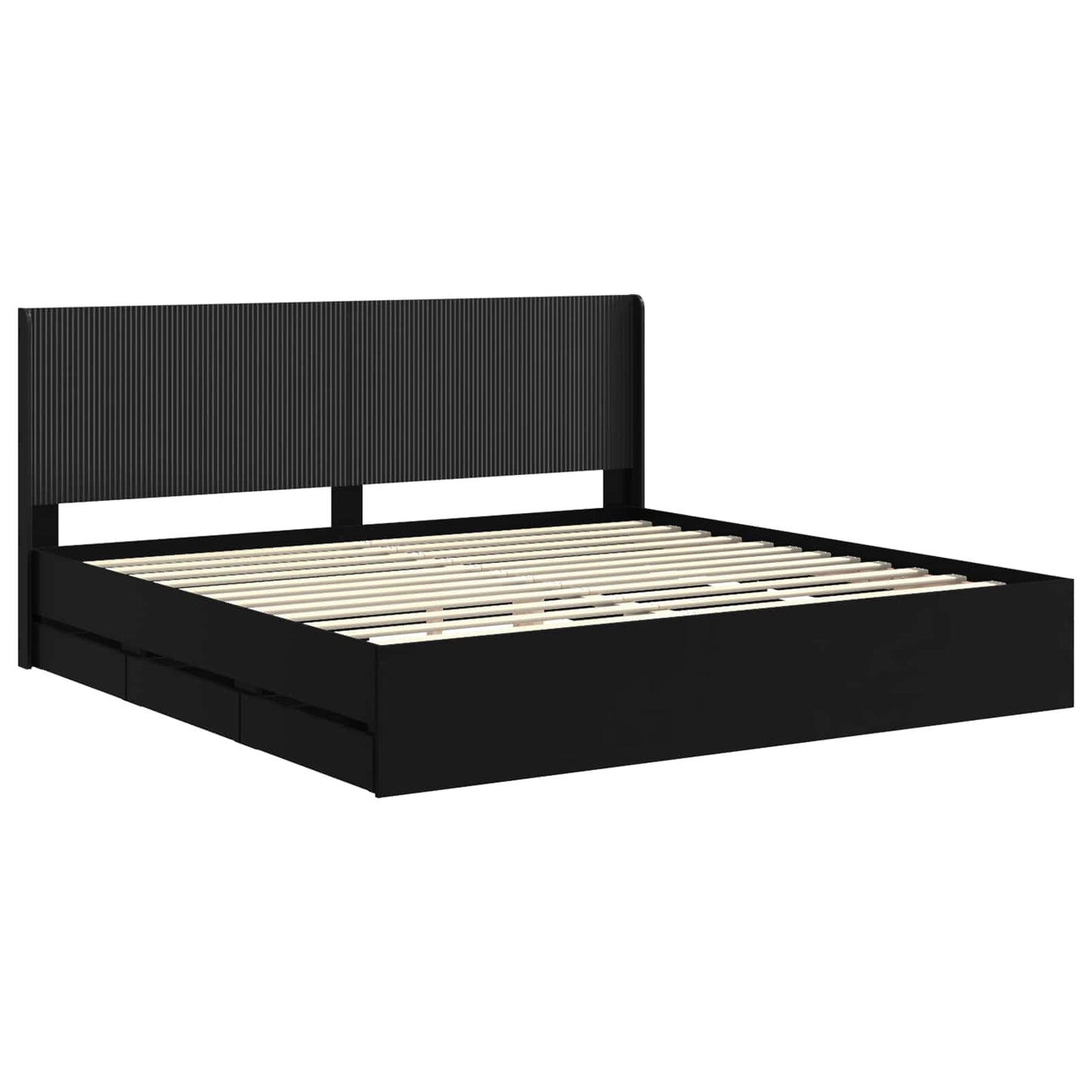 vidaXL Καλάθι με αποθήκη και κεφαλάρι Μαύρο 180 x 200 cm