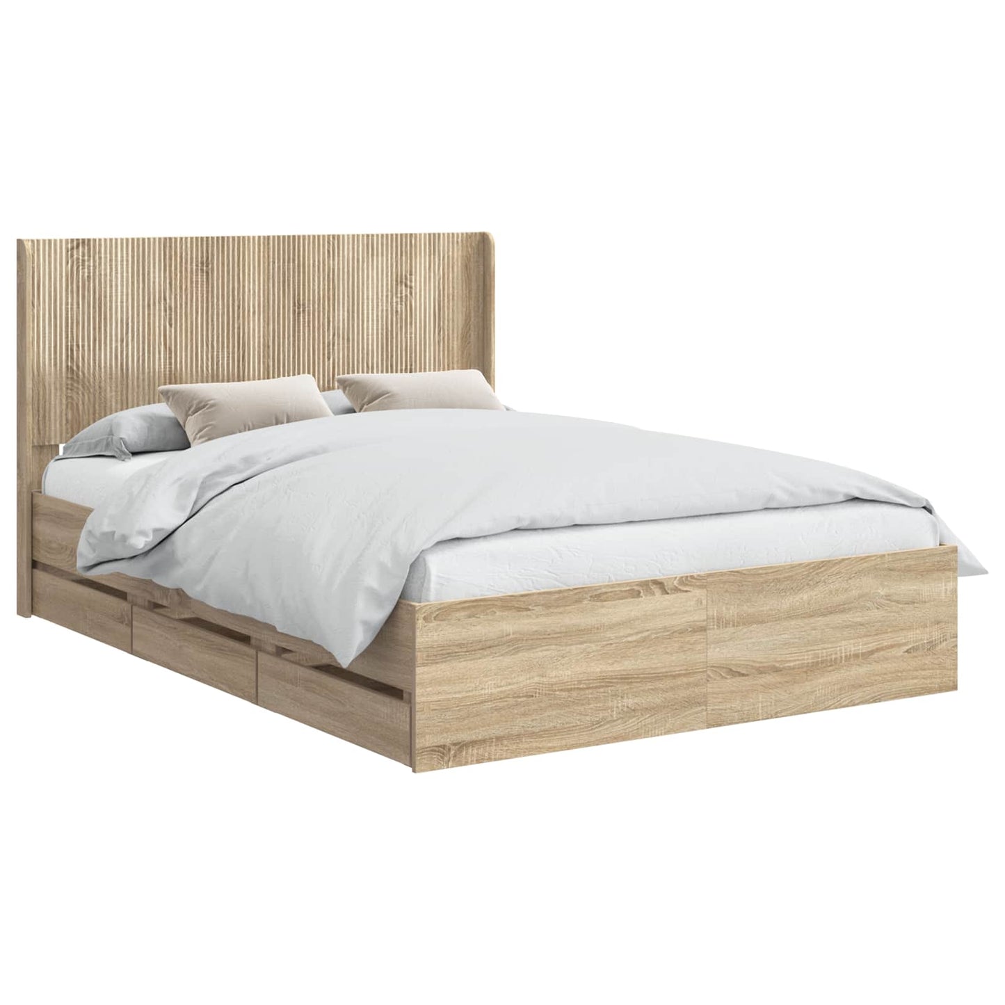 vidaXL Καλάθι με αποθήκη και κεφαλάρι Sonoma Δρυς 150 x 200 cm