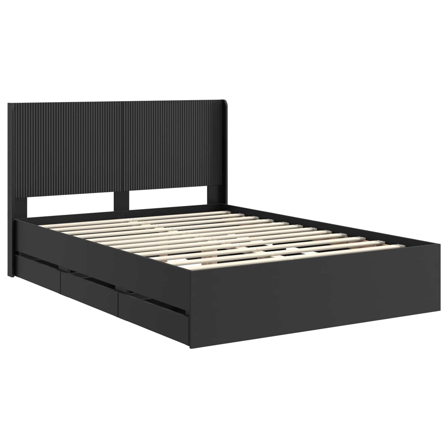 vidaXL Καλάθι με αποθήκη και κεφαλάρι Μαύρο 140 x 200 cm