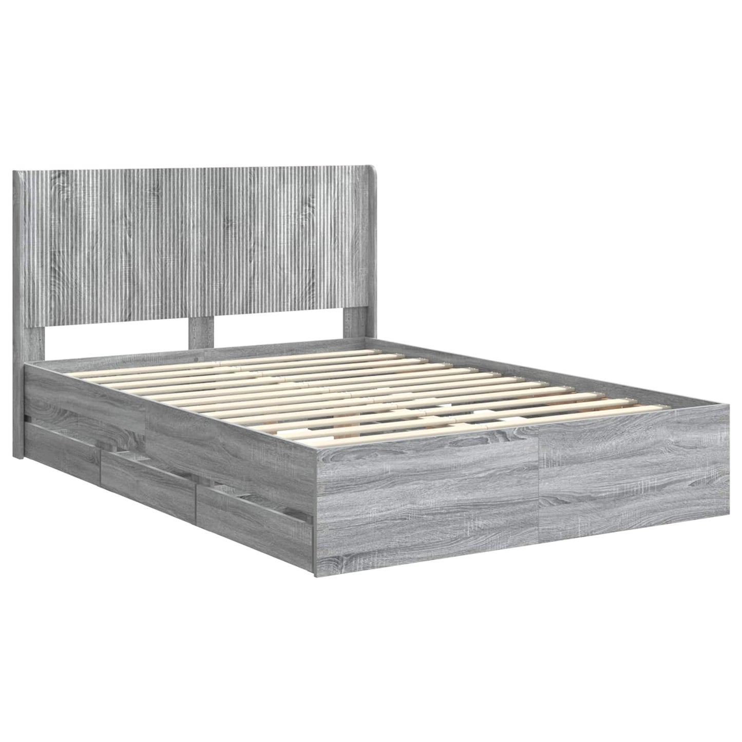 vidaXL Καλάθι με αποθήκη και κεφαλάρι Γκρι Sonoma 140 x 200 cm