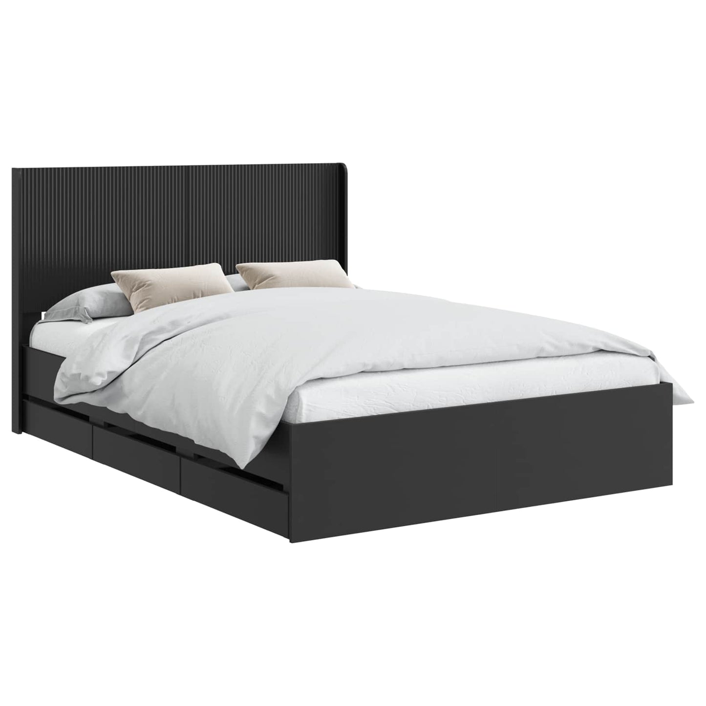 vidaXL Καλάθι με αποθήκη και κεφαλάρι Μαύρο 120 x 190 cm