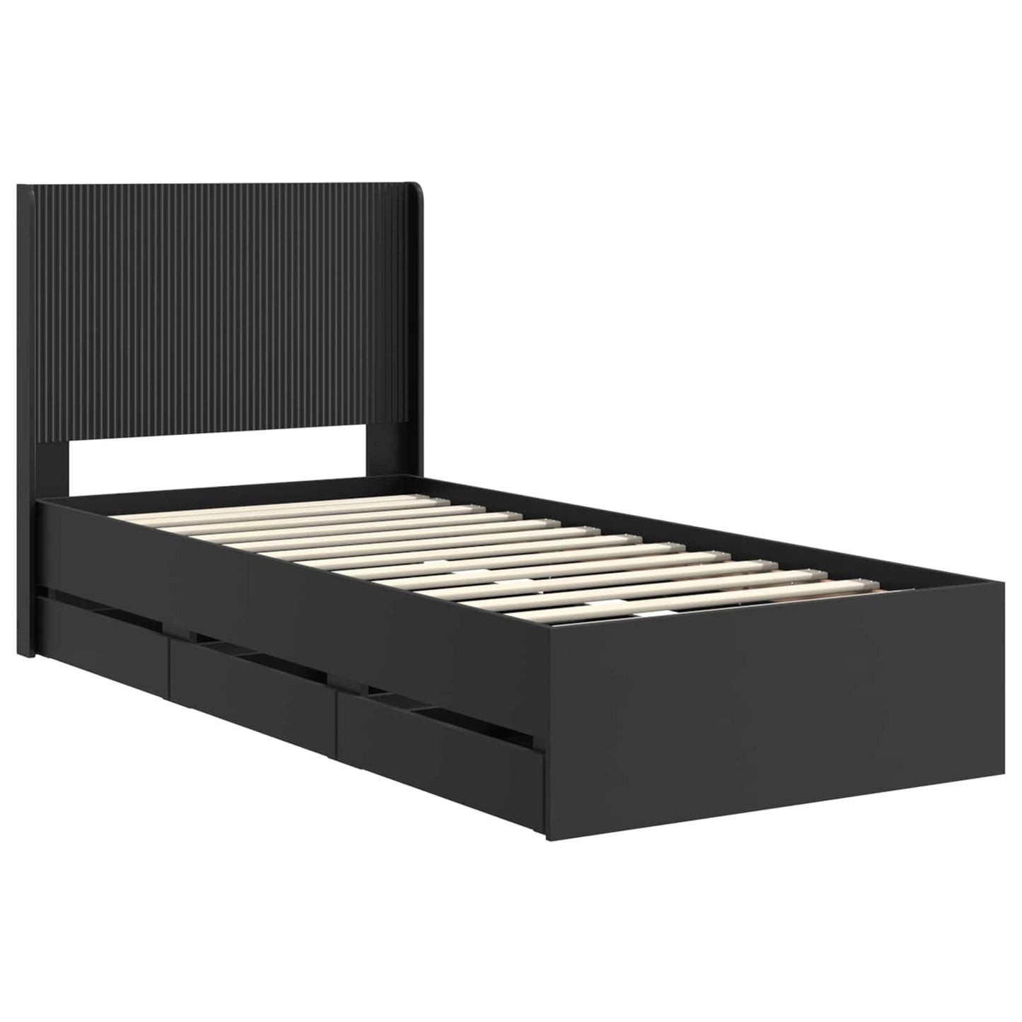 vidaXL Καλάθι με αποθήκη και κεφαλάρι Μαύρο 100 x 200 cm