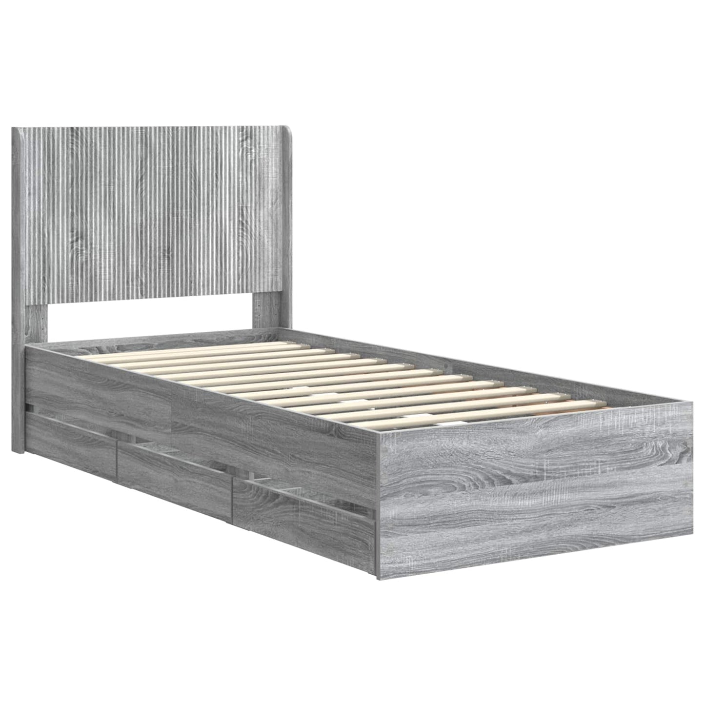 vidaXL Καλάθι με αποθήκη και κεφαλάρι Γκρι Sonoma 75 x 190 cm