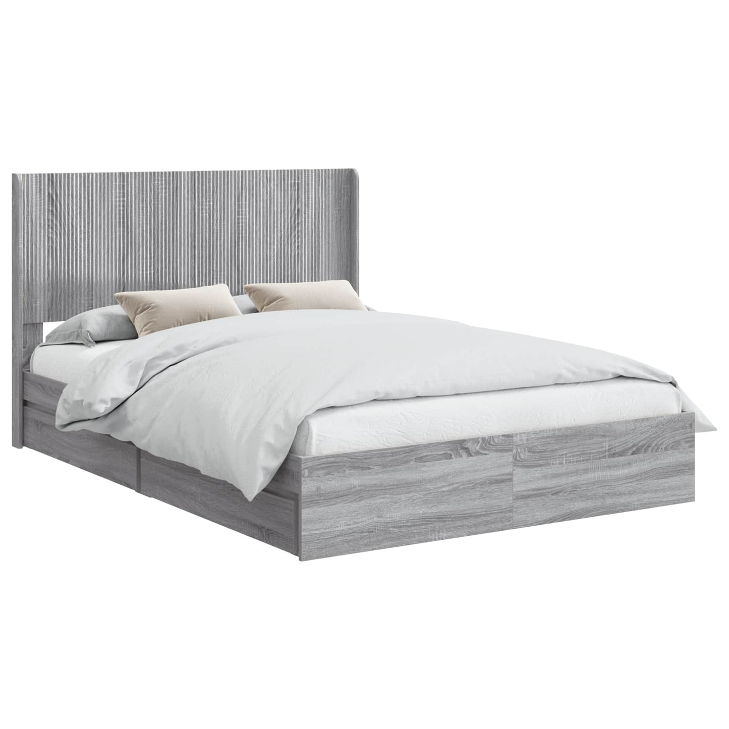 vidaXL Καλάθι με αποθήκη και κεφαλάρι Γκρι Sonoma 150 x 200 cm
