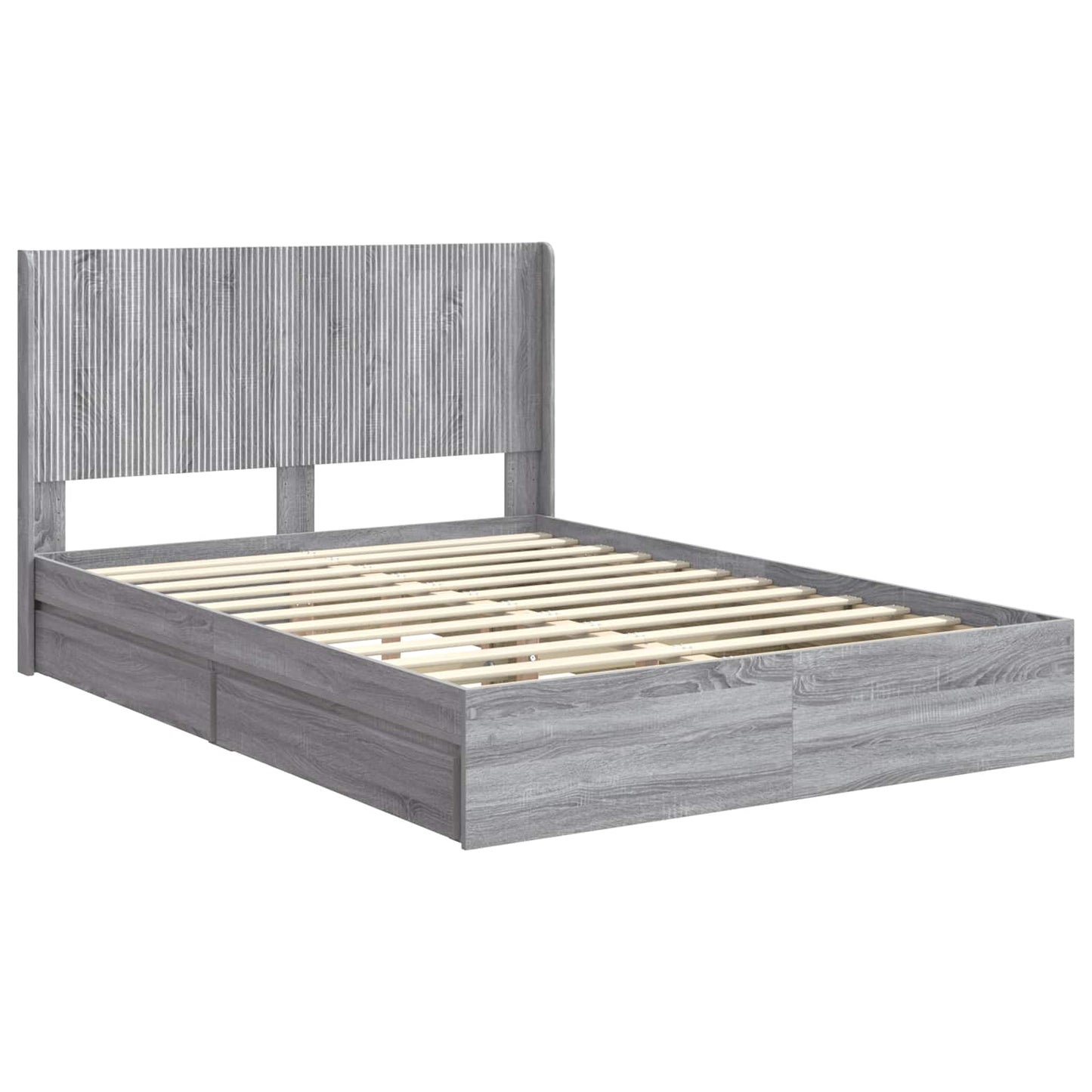 vidaXL Καλάθι με αποθήκη και κεφαλάρι Γκρι Sonoma 150 x 200 cm