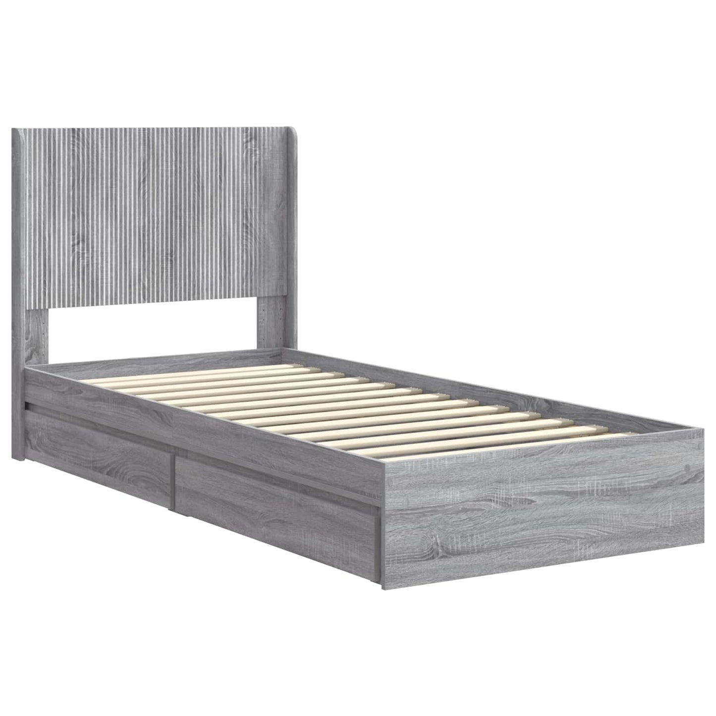vidaXL Καλάθι με αποθήκη και κεφαλάρι Γκρι Sonoma 75 x 190 cm