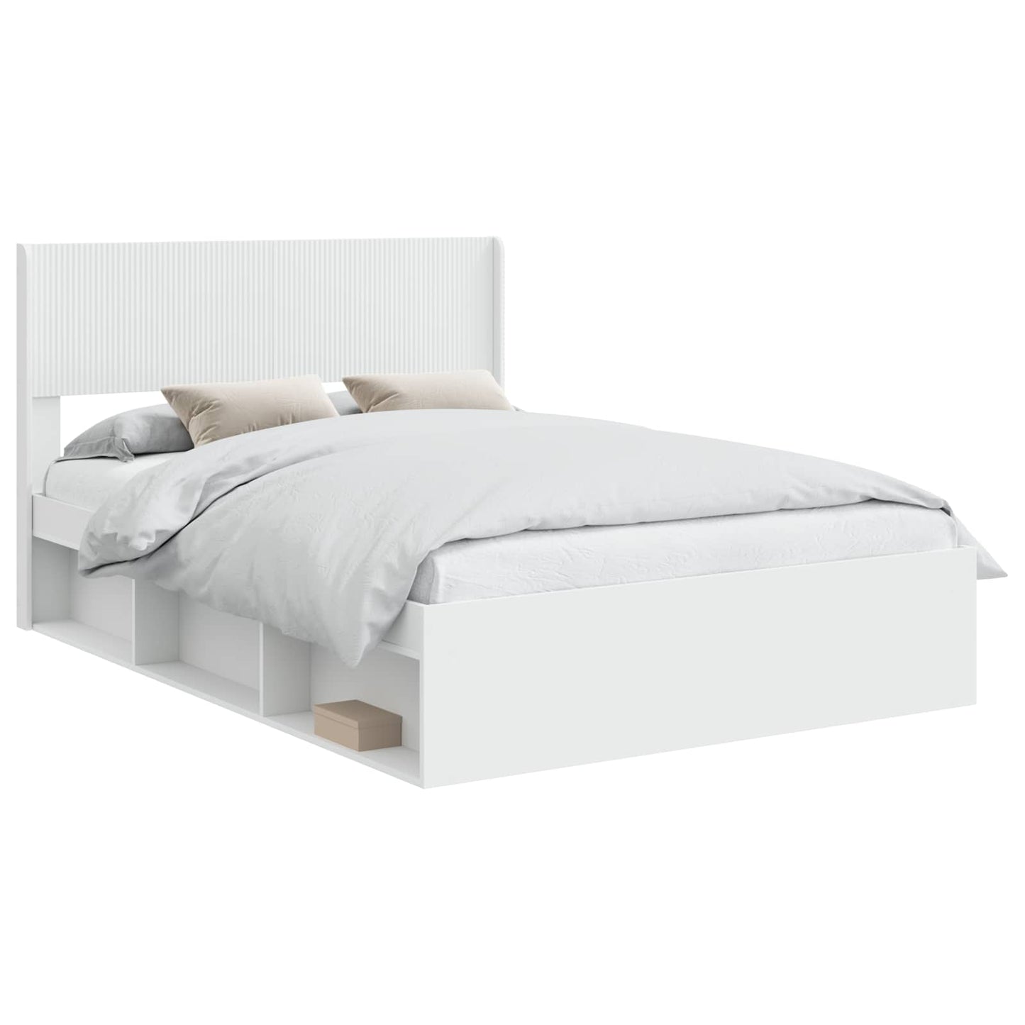 vidaXL Καλάθι με αποθήκη και κεφαλάρι Λευκό 150 x 200 cm