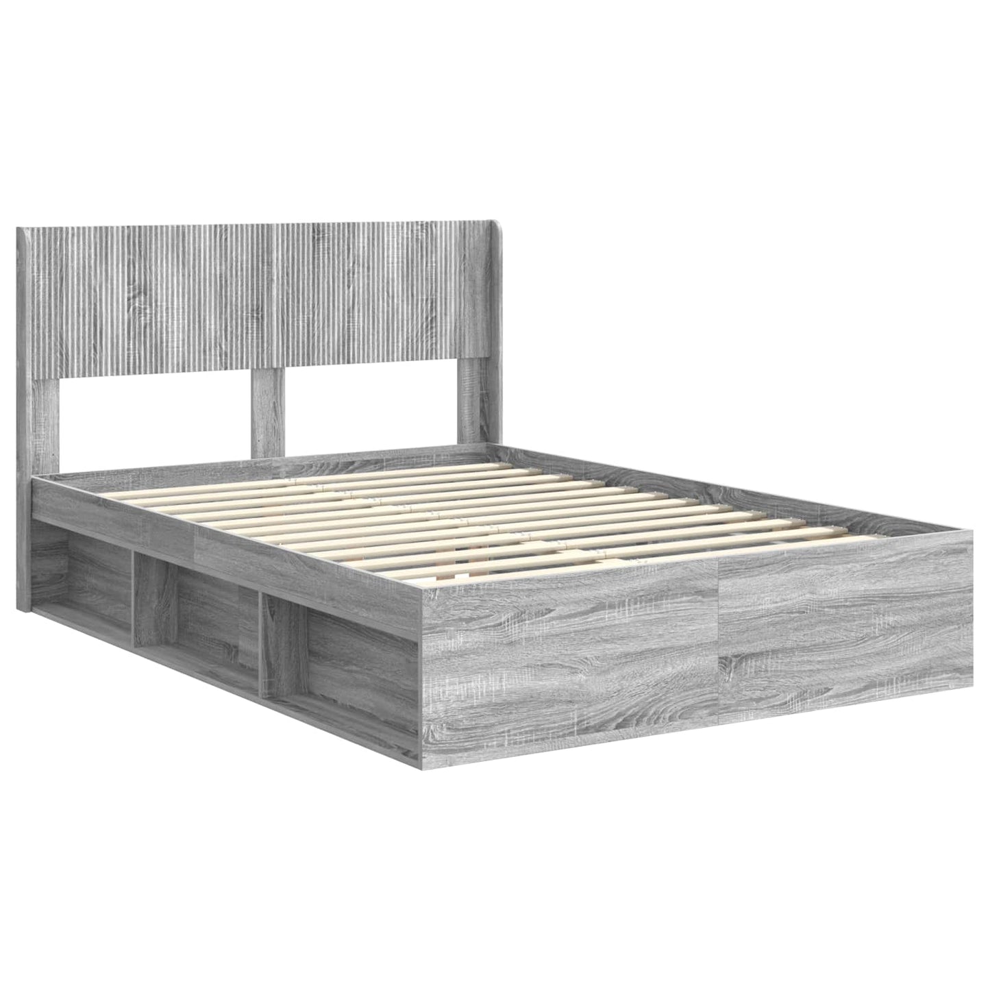 vidaXL Καλάθι με αποθήκη και κεφαλάρι Γκρι Sonoma 150 x 200 cm