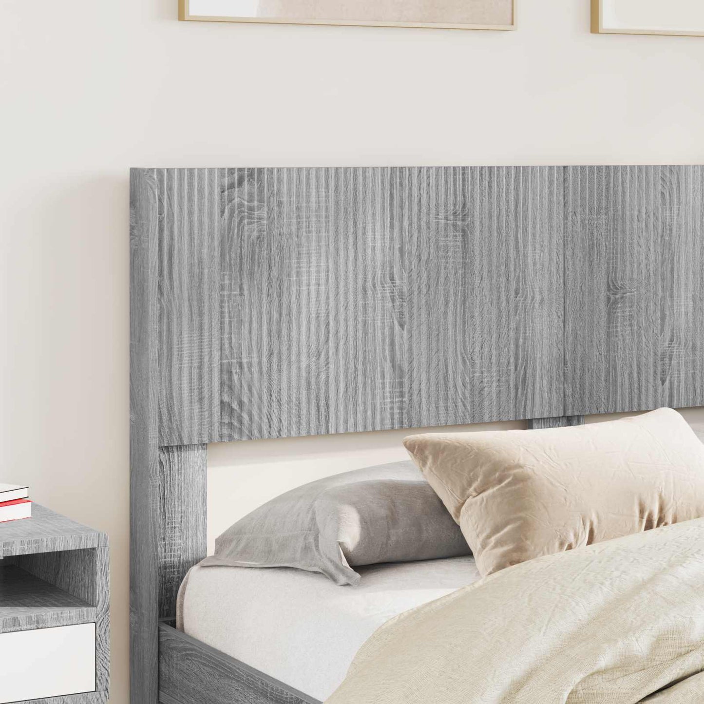 vidaXL Καλάθι με αποθήκη και κεφαλάρι Γκρι Sonoma 120 x 200 cm