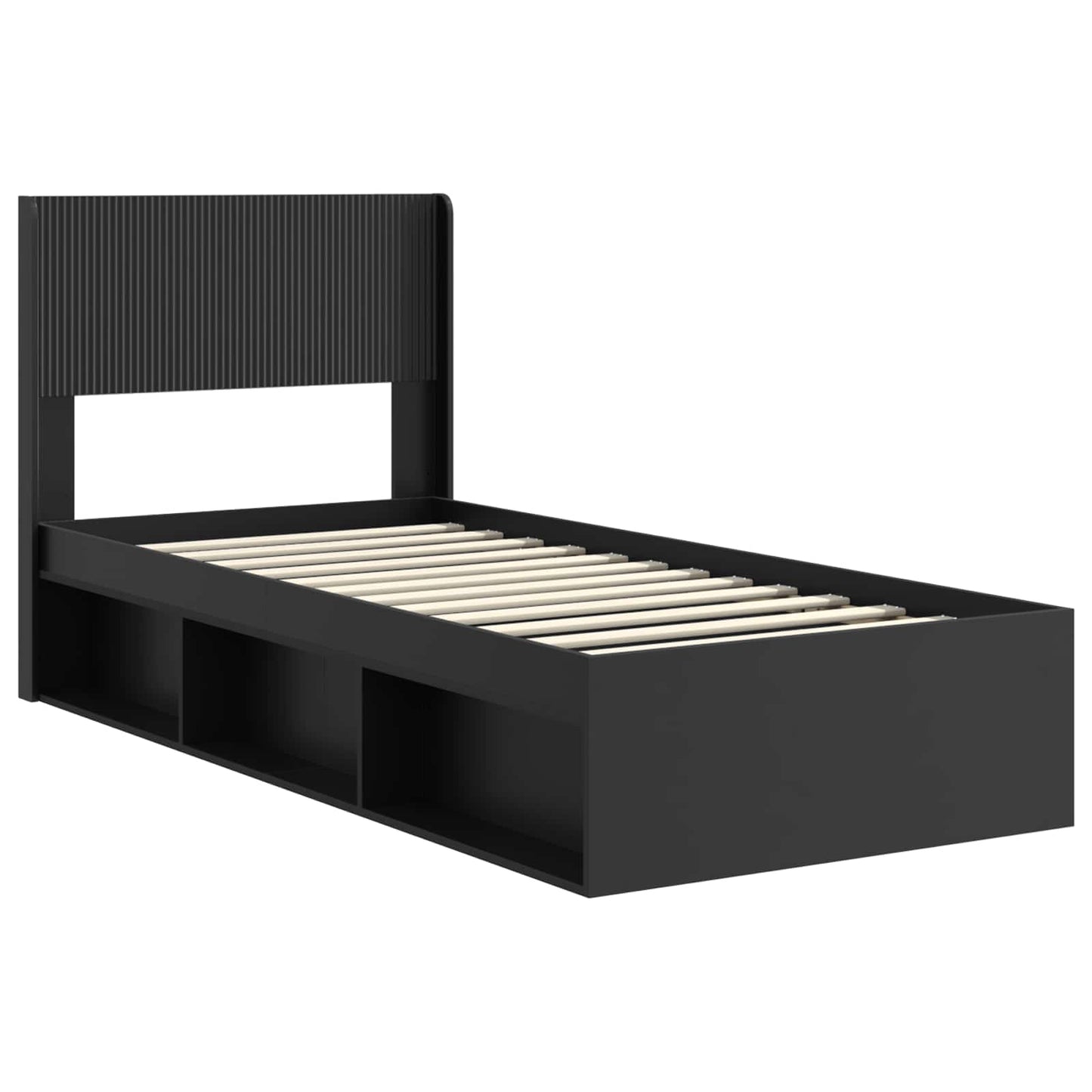 vidaXL Καλάθι με αποθήκη και κεφαλάρι Μαύρο 90 x 200 cm