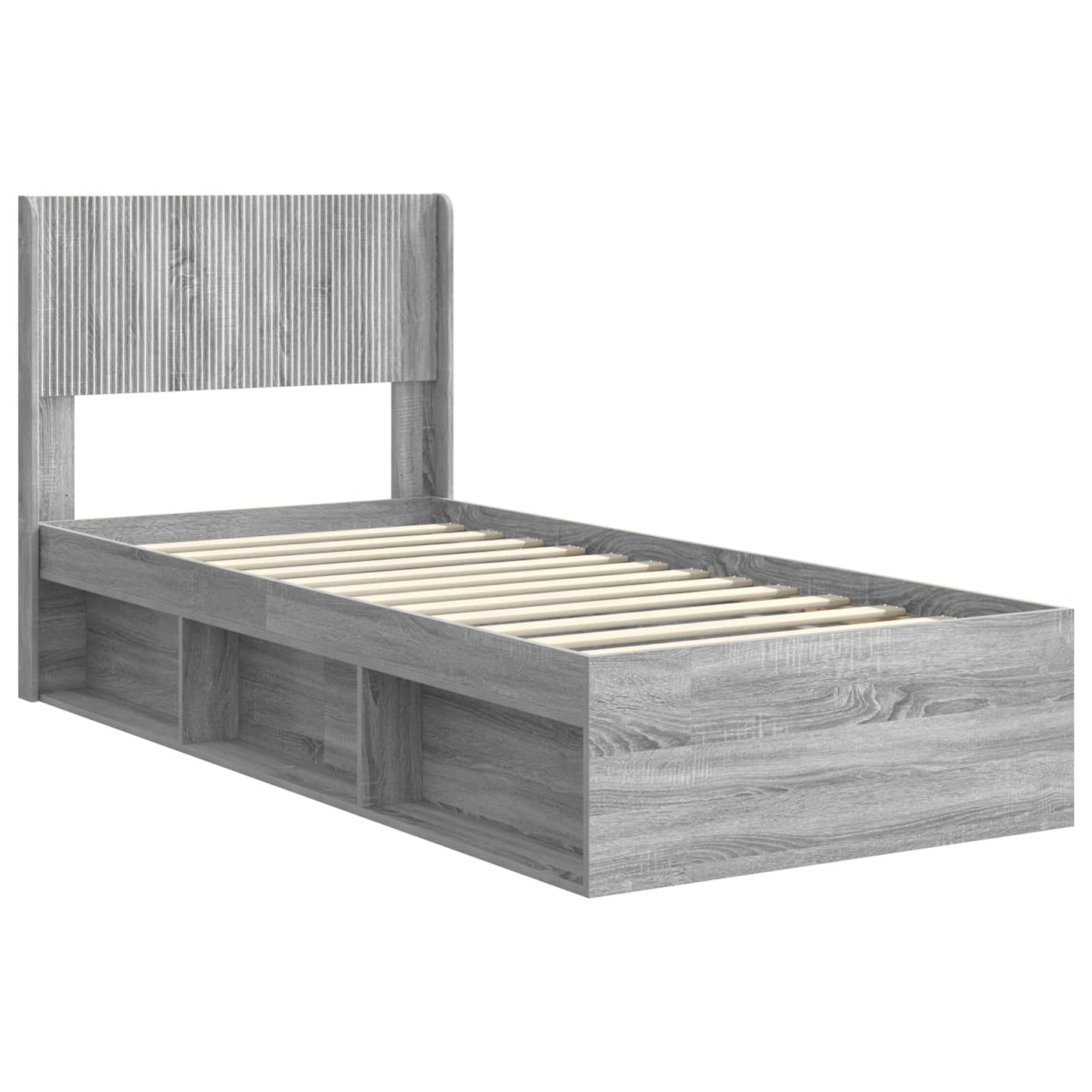 vidaXL Καλάθι με αποθήκη και κεφαλάρι Γκρι Sonoma 90 x 190 cm