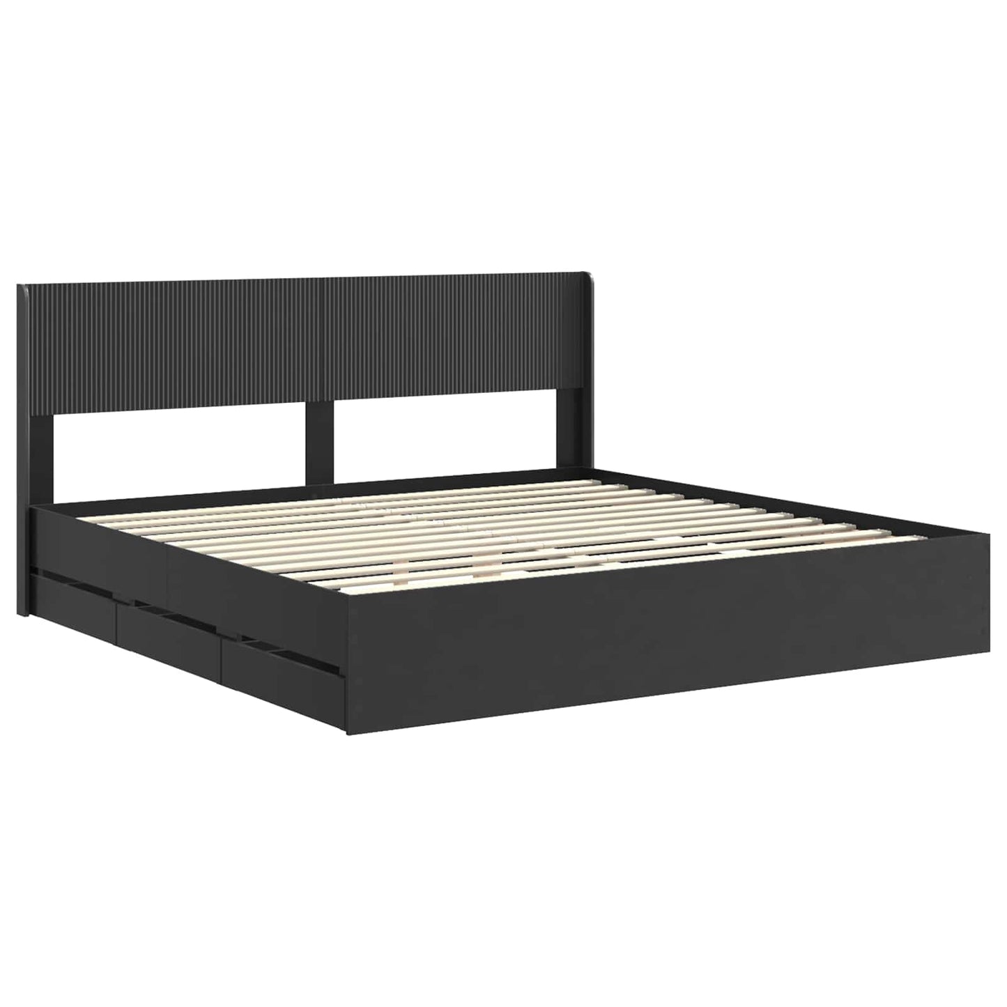vidaXL Καλάθι με αποθήκη και κεφαλάρι Μαύρο 200 x 200 cm