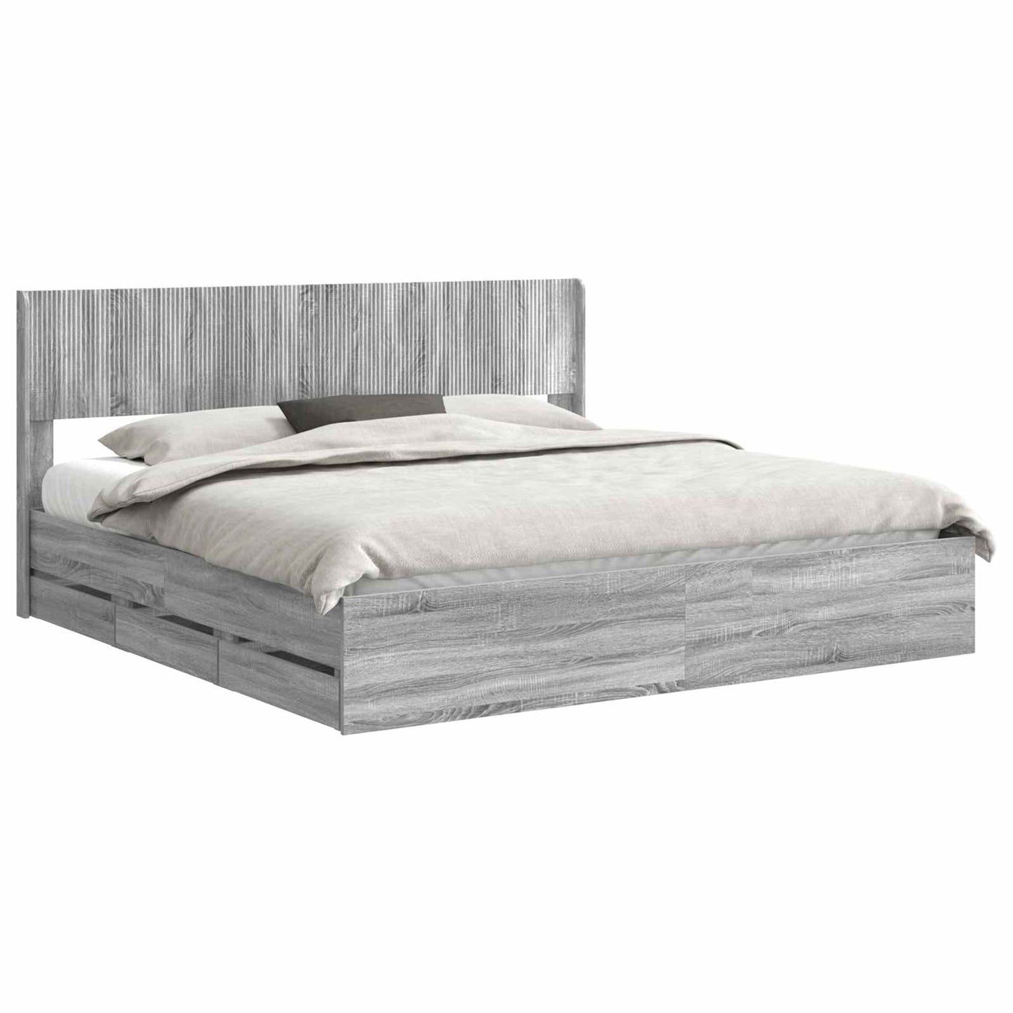 vidaXL Καλάθι με αποθήκη και κεφαλάρι Γκρι Sonoma 200 x 200 cm