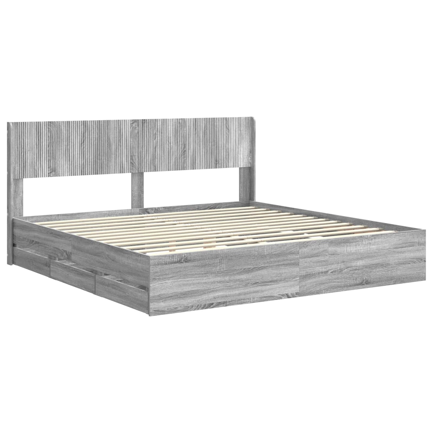 vidaXL Καλάθι με αποθήκη και κεφαλάρι Γκρι Sonoma 200 x 200 cm