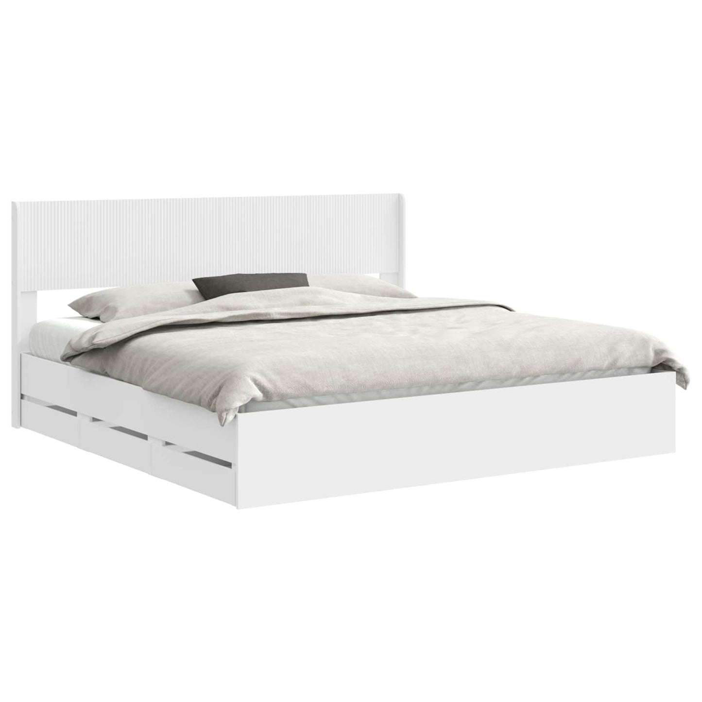 vidaXL Καλάθι με αποθήκη και κεφαλάρι Λευκό 180 x 200 cm