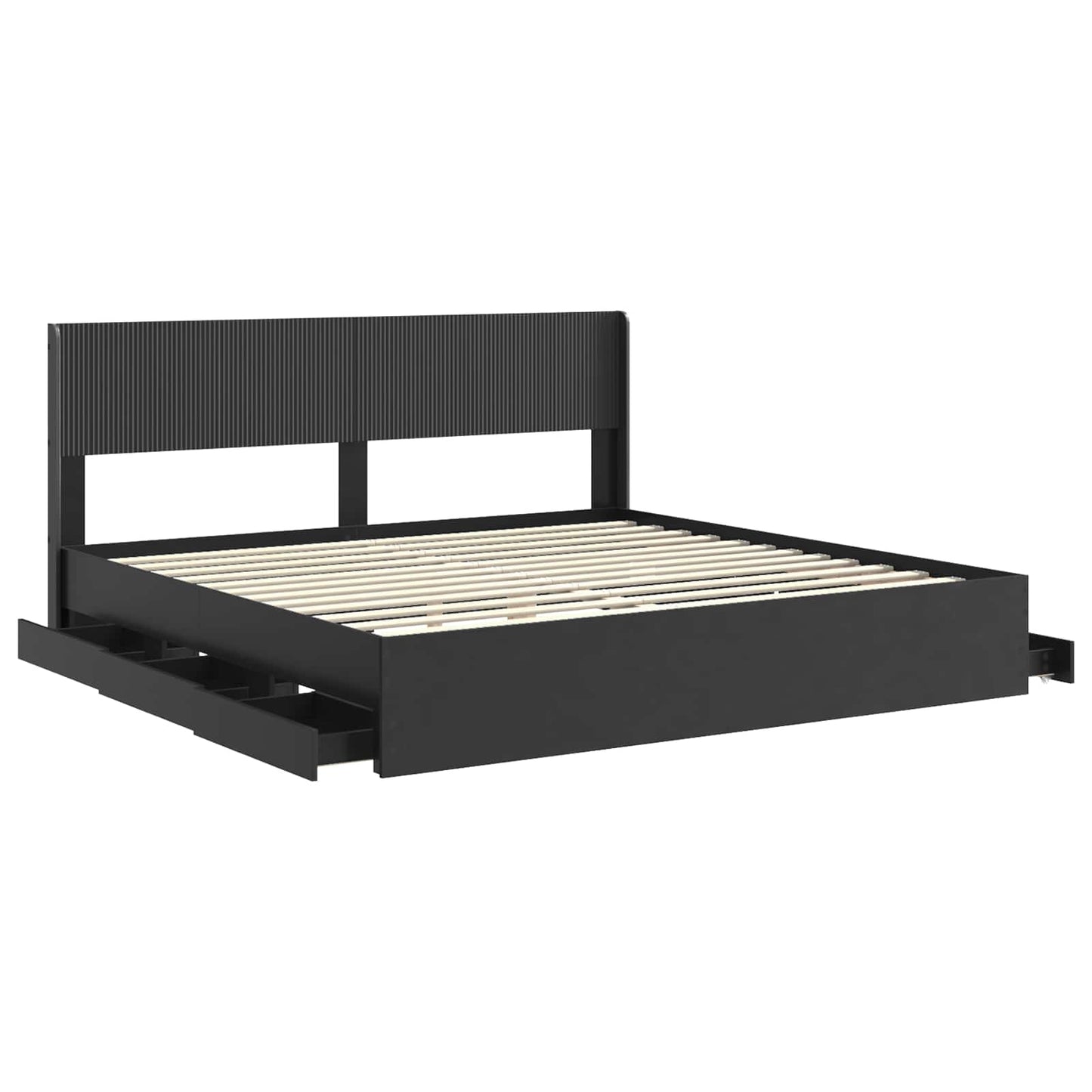 vidaXL Καλάθι με αποθήκη και κεφαλάρι Μαύρο 180 x 200 cm