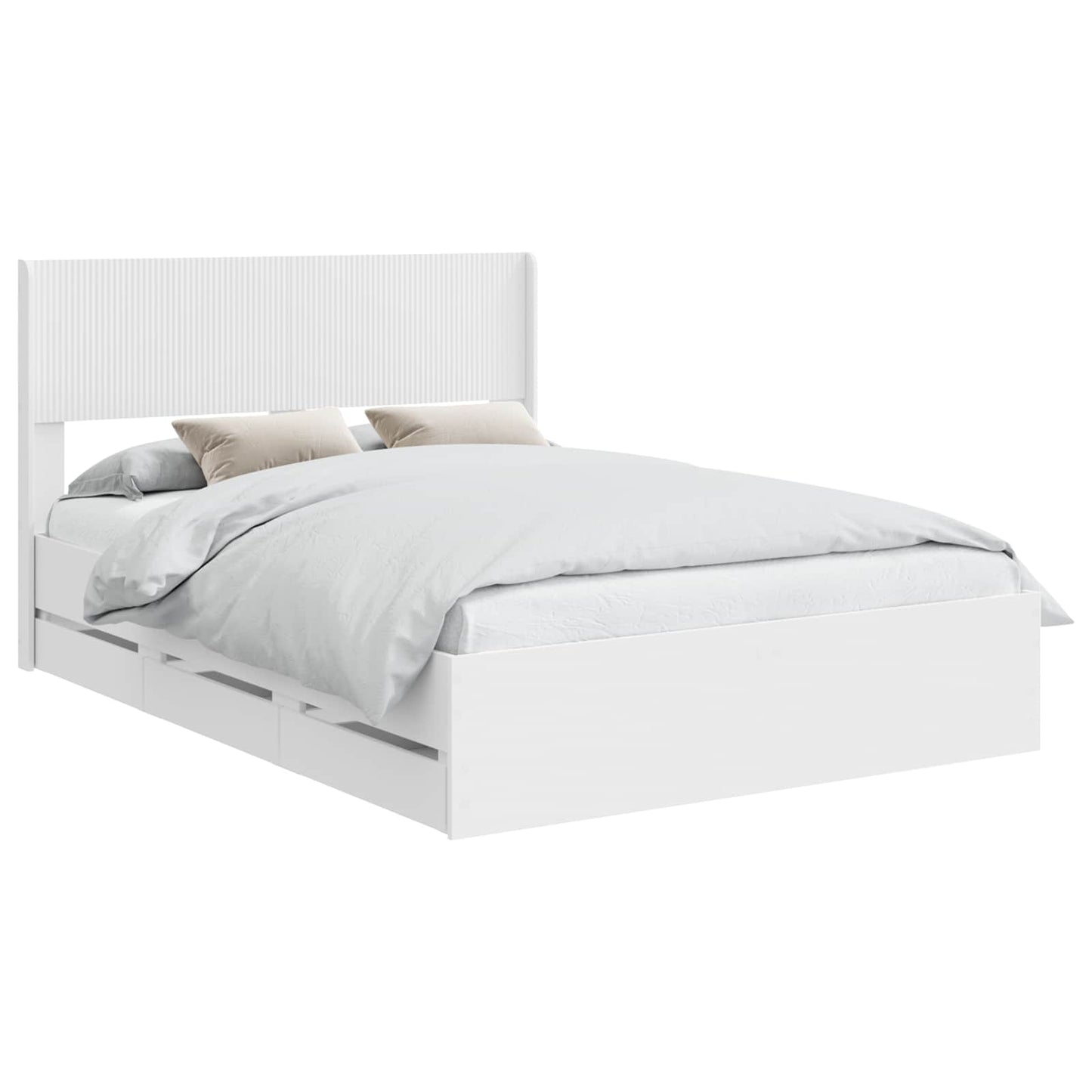 vidaXL Καλάθι με αποθήκη και κεφαλάρι Λευκό 160 x 200 cm