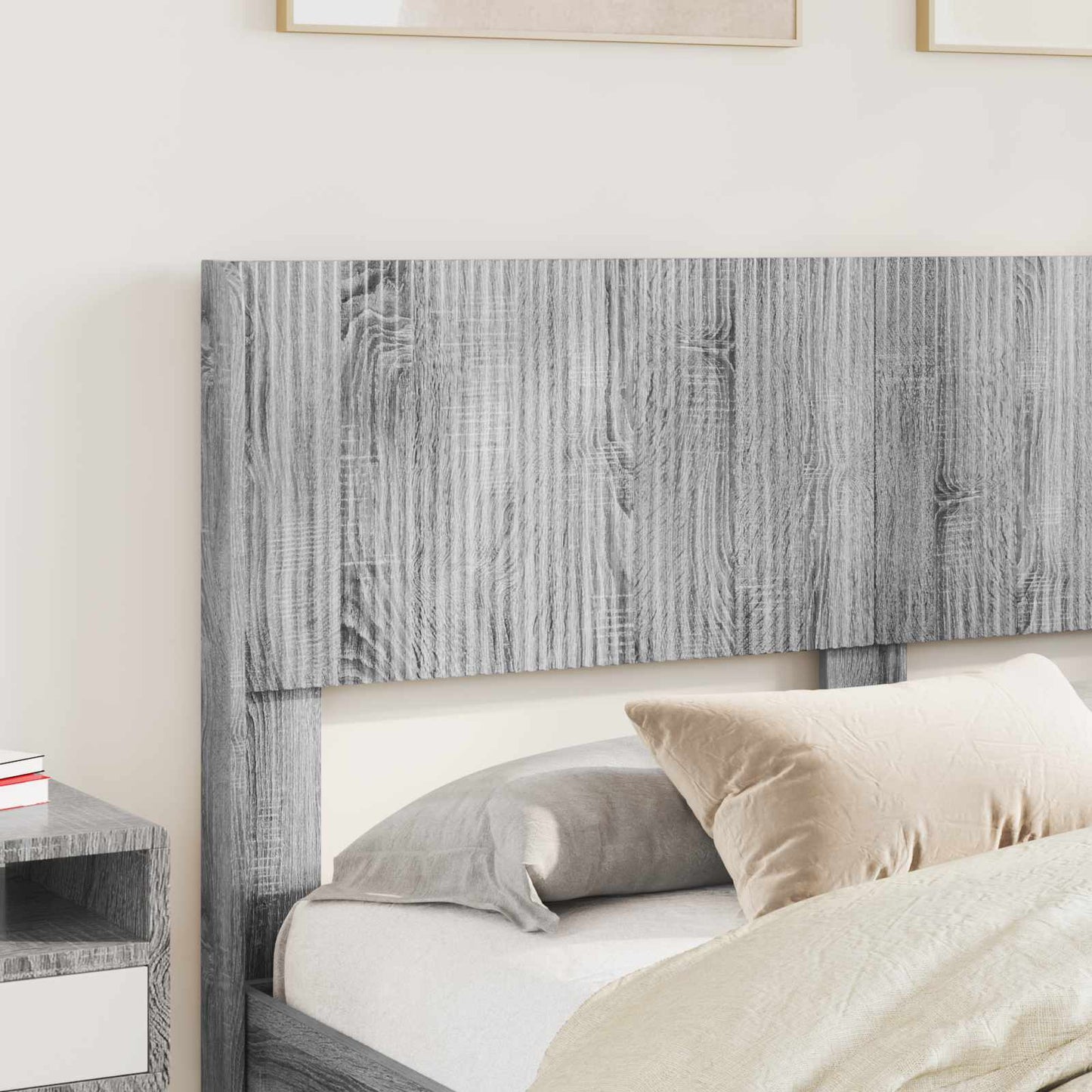 vidaXL Καλάθι με αποθήκη και κεφαλάρι Γκρι Sonoma 160 x 200 cm