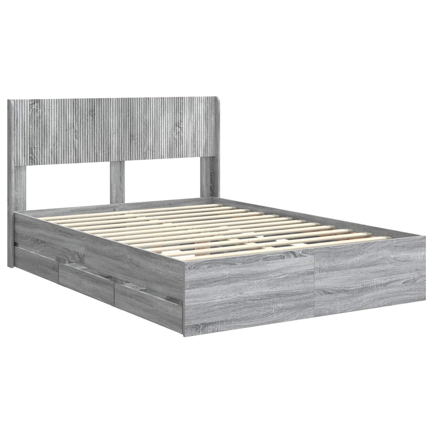 vidaXL Καλάθι με αποθήκη και κεφαλάρι Γκρι Sonoma 160 x 200 cm
