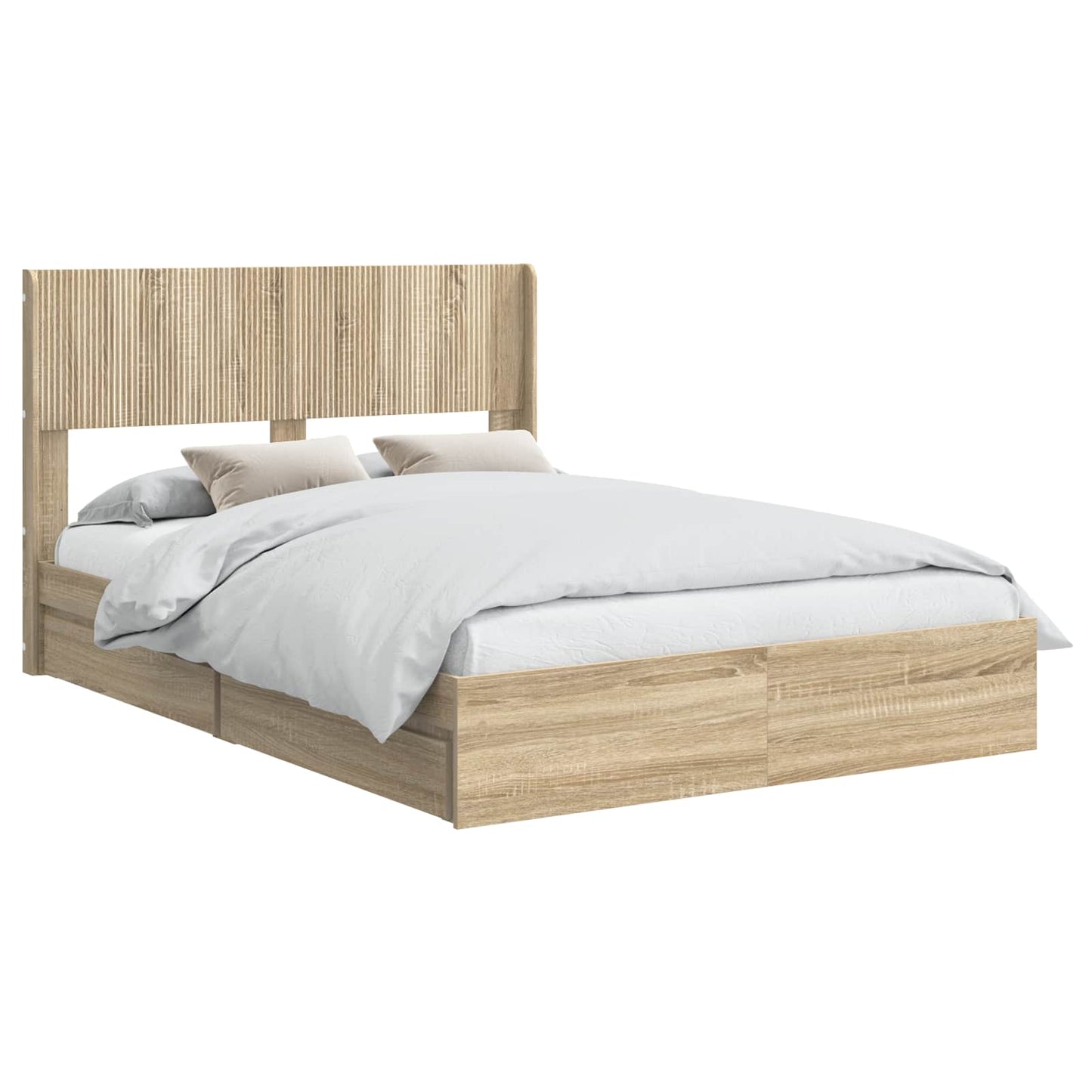 vidaXL Καλάθι με αποθήκη και κεφαλάρι Sonoma Δρυς 140 x 190 cm