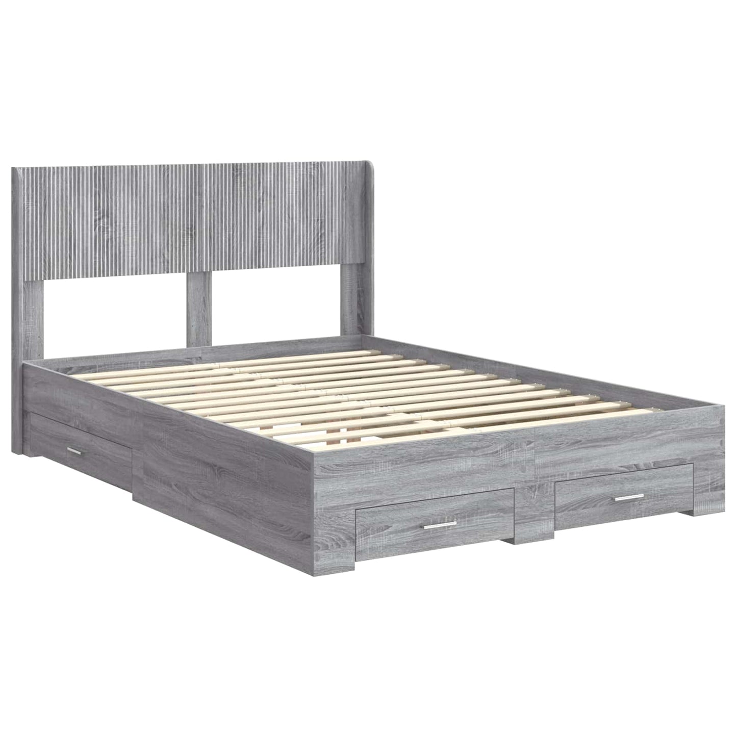 vidaXL Καλάθι με αποθήκη και κεφαλάρι Γκρι Sonoma 140 x 190 cm