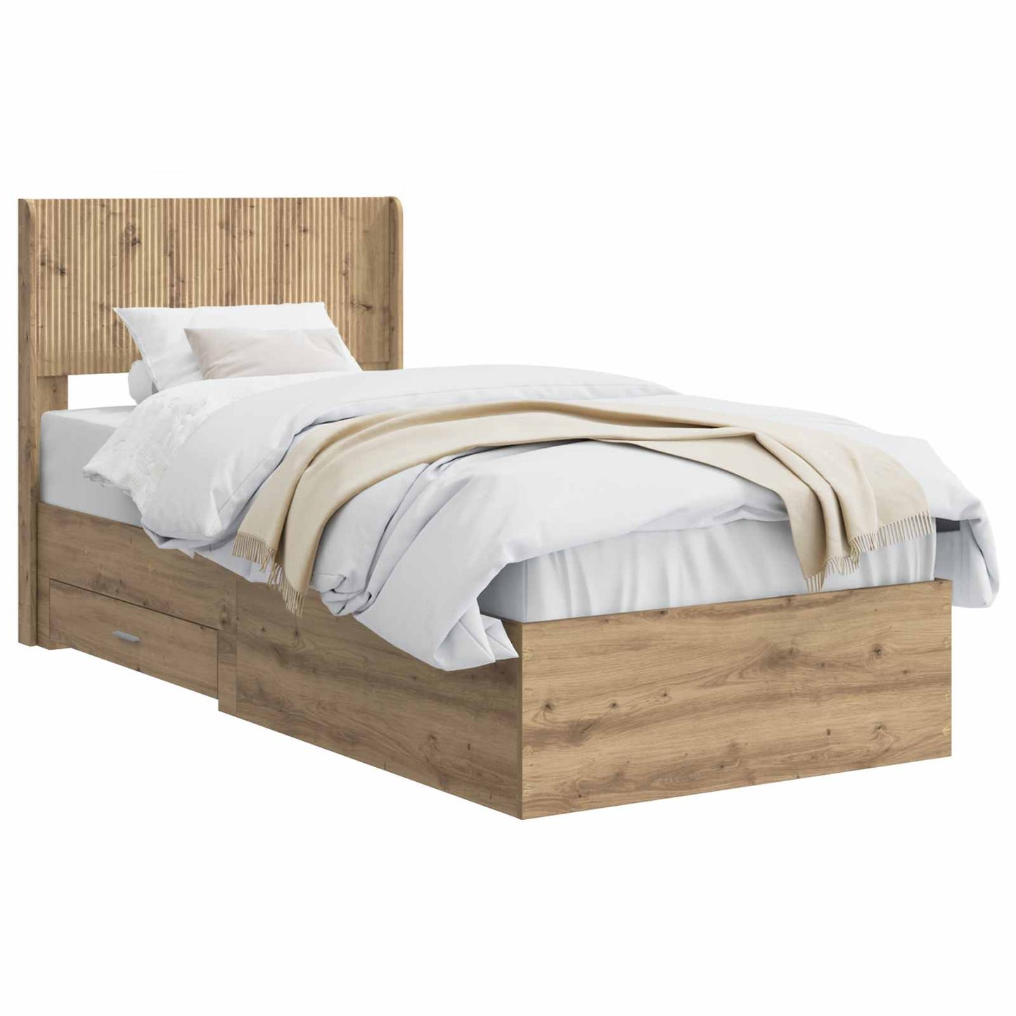 vidaXL Καλάθι με αποθήκη και κεφαλάρι Artisan Δρυς 90 x 200 cm