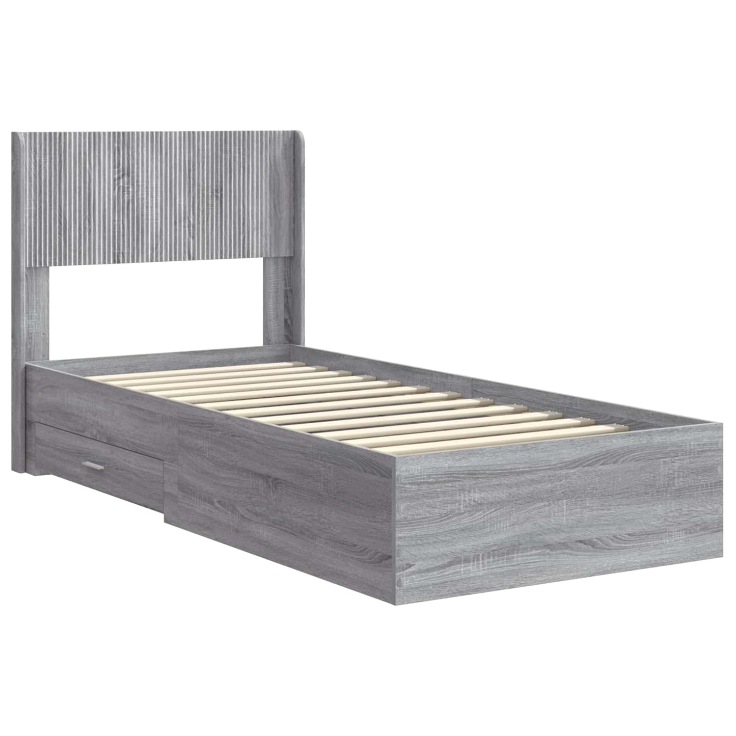 vidaXL Καλάθι με αποθήκη και κεφαλάρι Γκρι Sonoma 75 x 190 cm