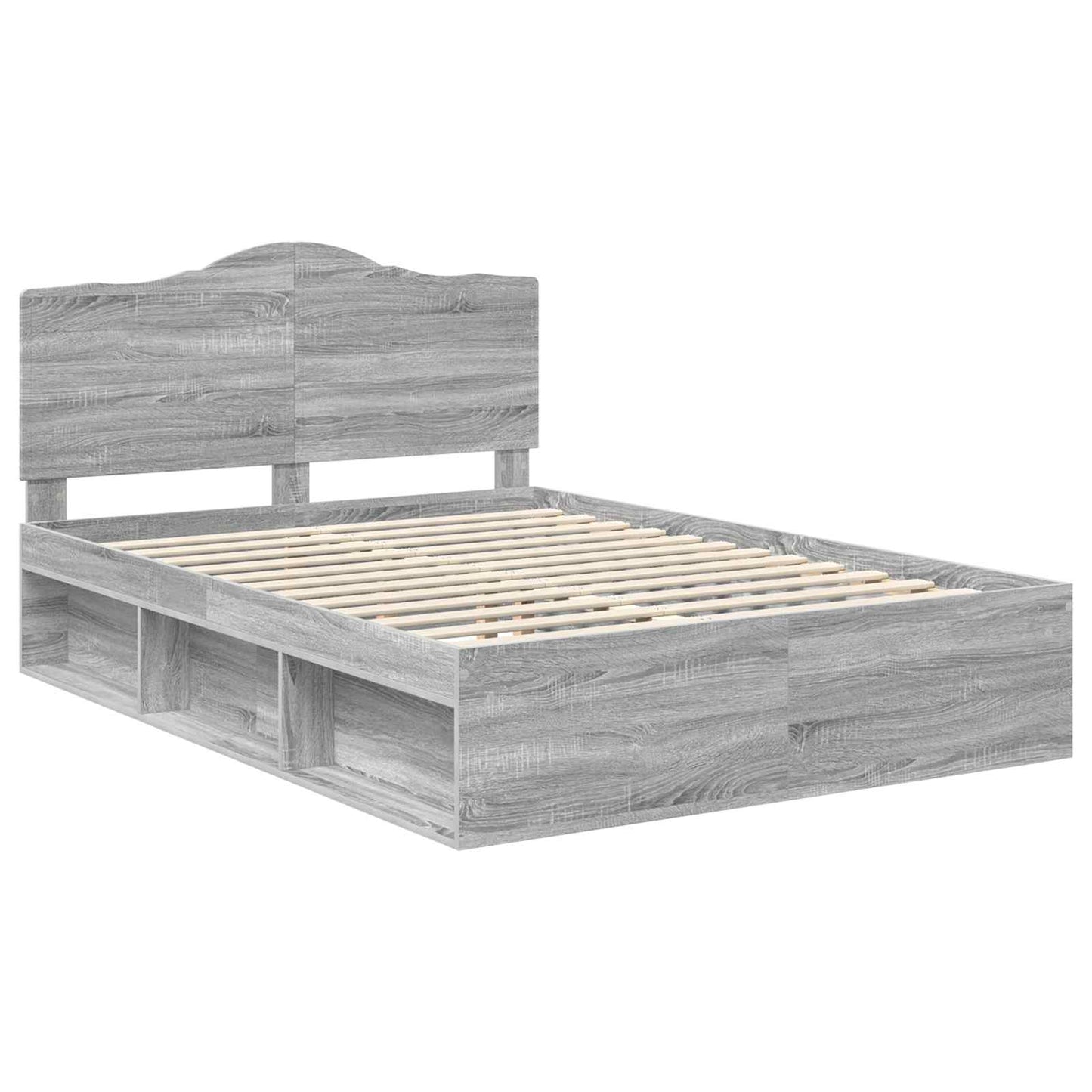 vidaXL Σκελετός Κρεβατιού Γκρι Sonoma 150 x 200 cm