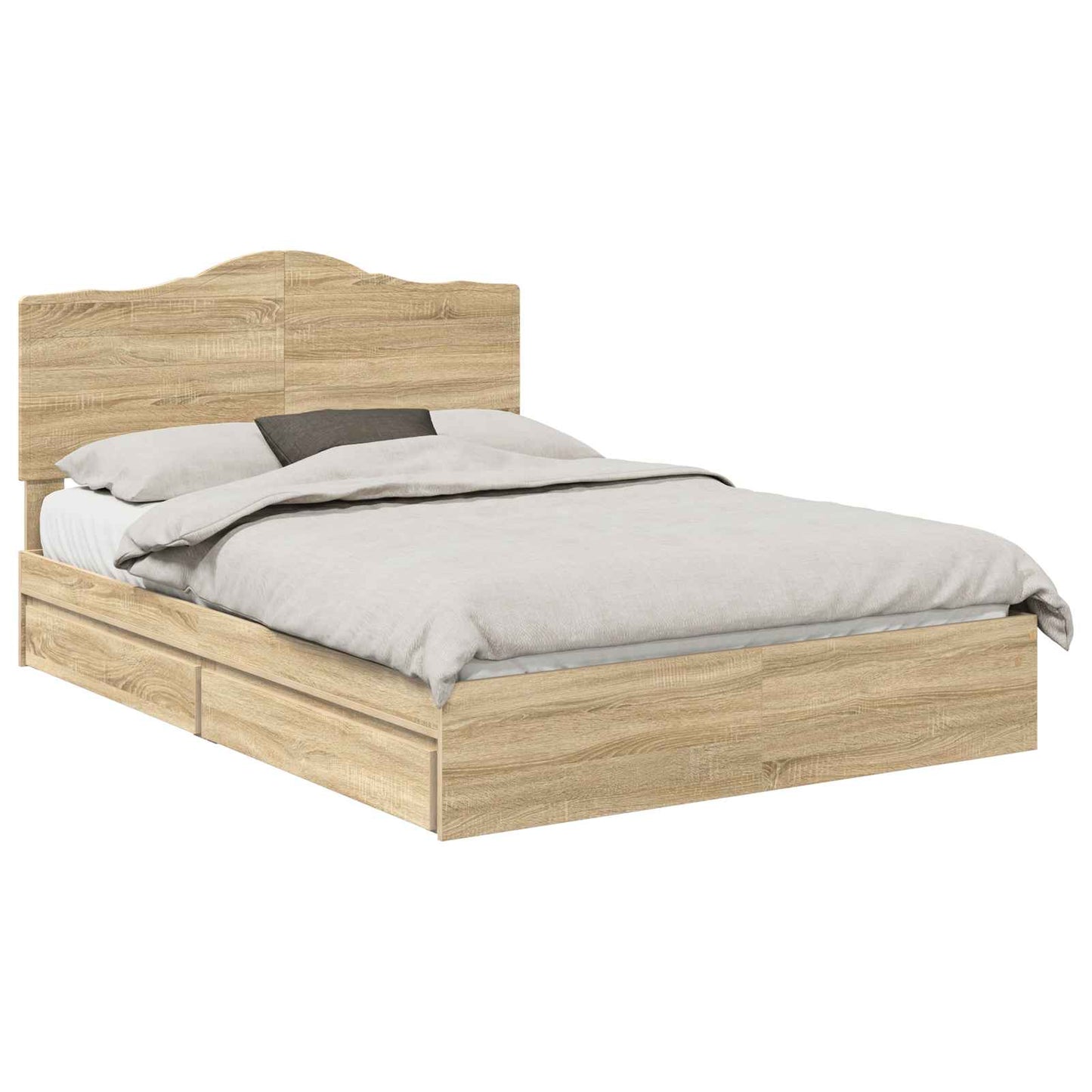 vidaXL Κρεβάτι Αποθήκης Δρύς Sonoma 160 x 200 cm Επεξεργασμένο ξύλο