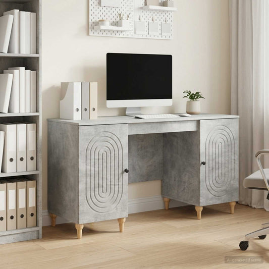 vidaXL Γραφείο Γκρι Σκυροδέματος 142,5 x 50 x 75 εκ.