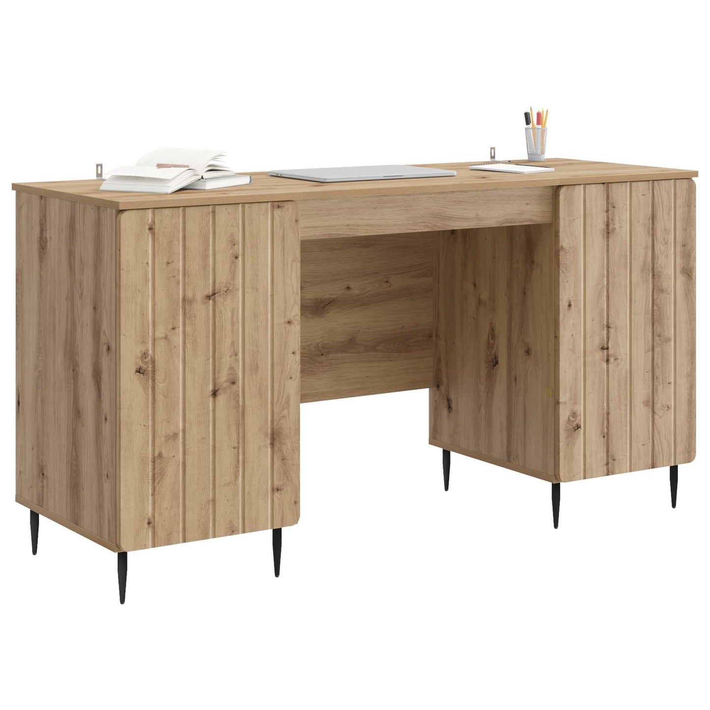 vidaXL Γραφείο Artisan Δρυς Επεξεργασμένο Ξύλο 142,5 x 50 x 75 εκ.