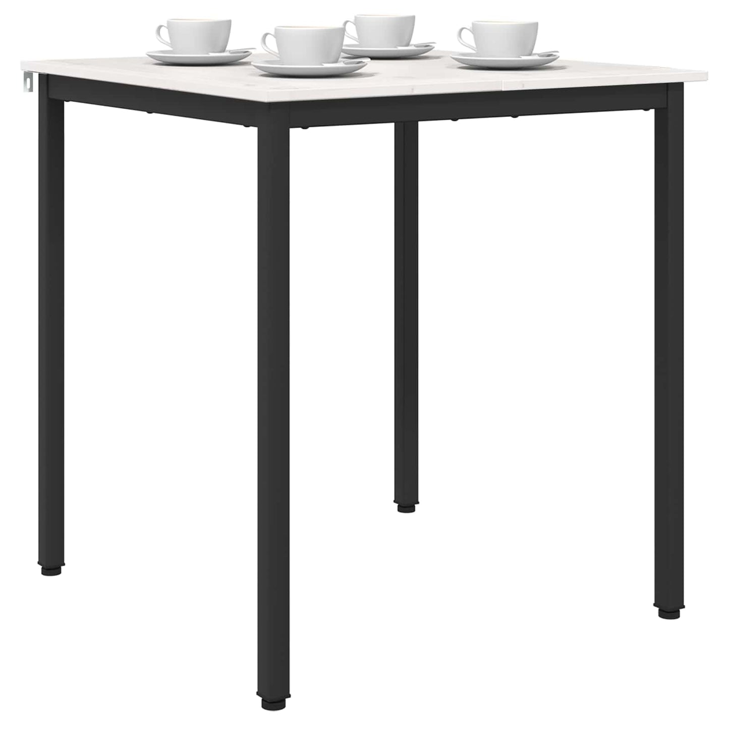 vidaXL Τραπεζαρία Λευκό 70 x 70 x 75 cm Στερεά ξυλεία πεύκου