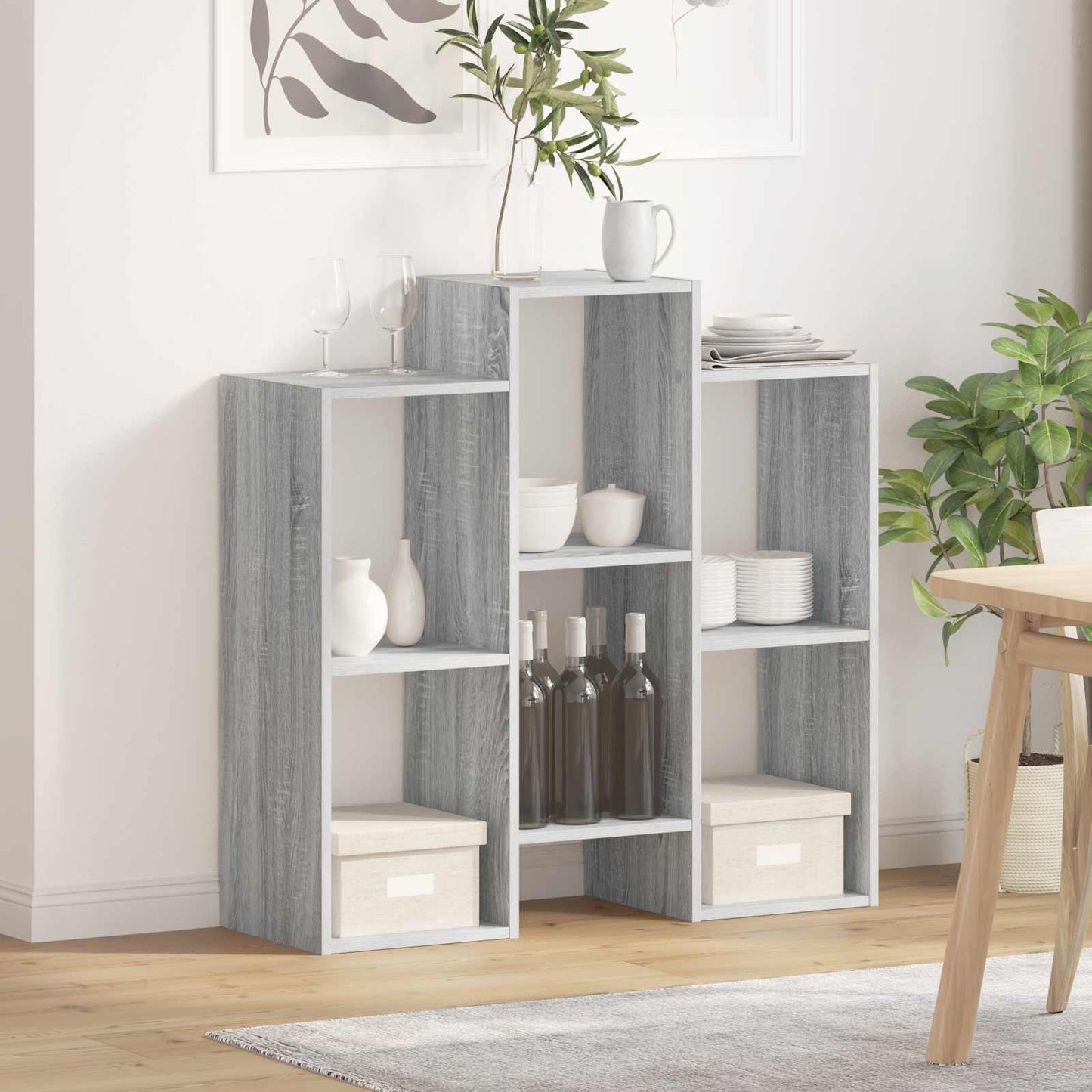 vidaXL Πλαϊνό γραφείο Γκρίζο Σονομα 90 x 30 x 90 cm