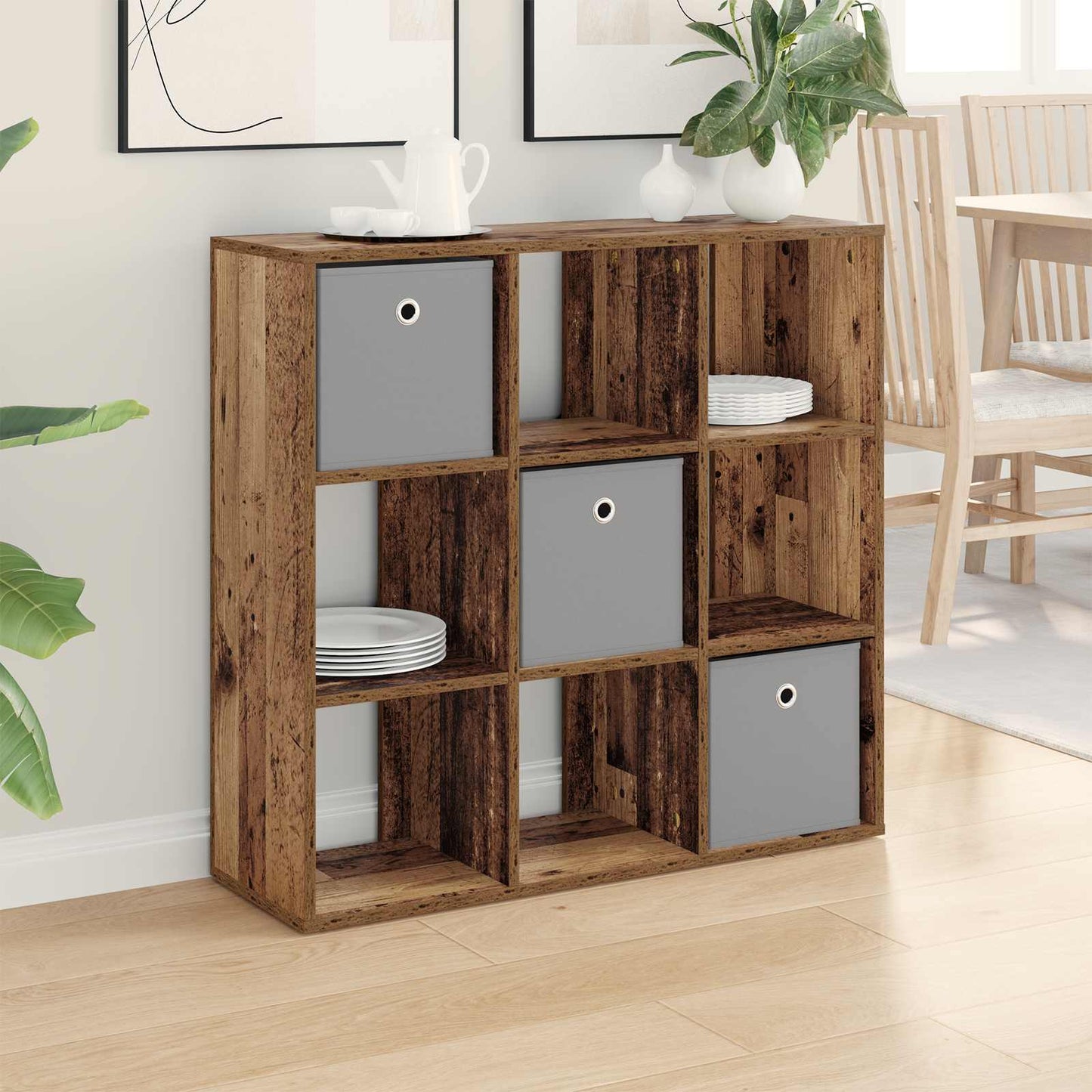 vidaXL Πλαϊνό γραφείο Παλιό ξύλο 88,5 x 29 x 84,5 εκ.