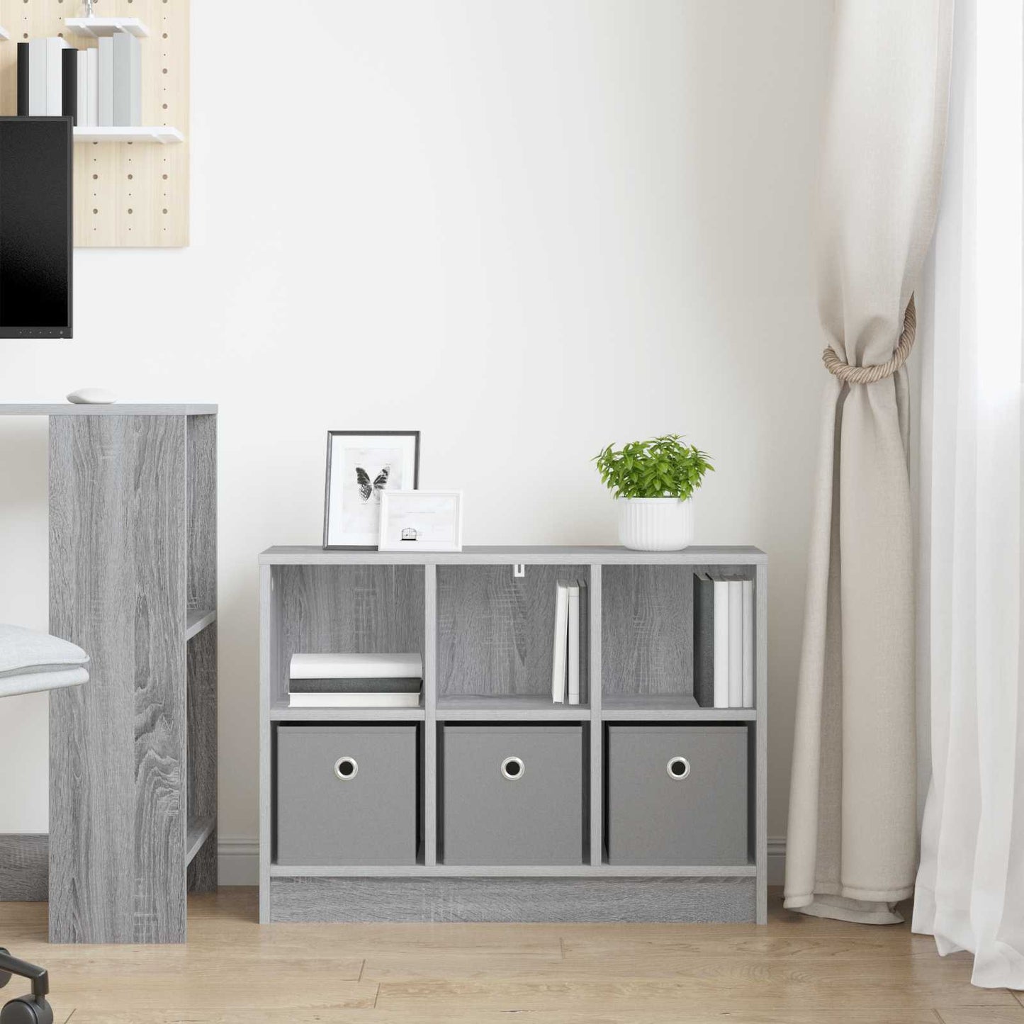 vidaXL Πλαϊνό γραφείο Γκρίζο Σονομα 73,5 x 22,5 x 53,5 εκ