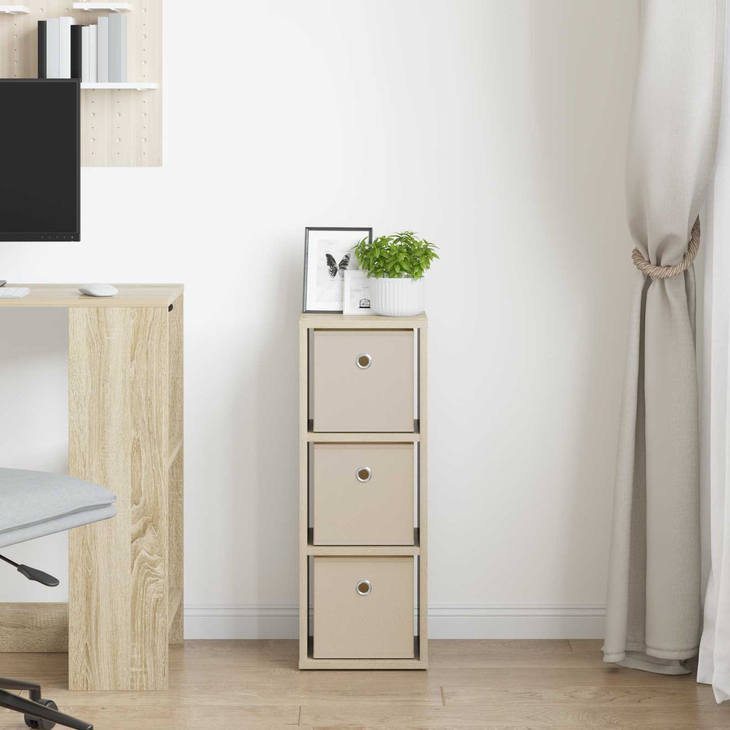 vidaXL Πλαϊνό γραφείο Δρύς Sonoma 25,5 x 22 x 69,5 εκ