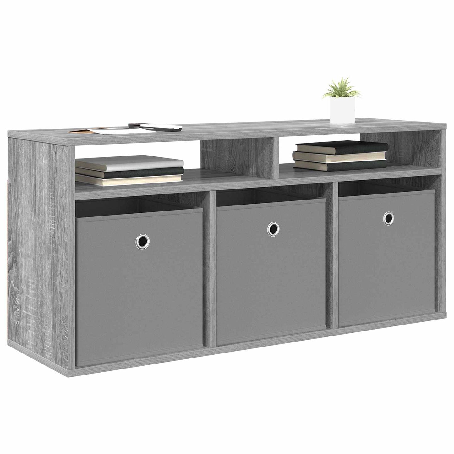 vidaXL Χαμηλό γραφείο 102 x 32 x 48,5 εκ. Γκρι Sonoma