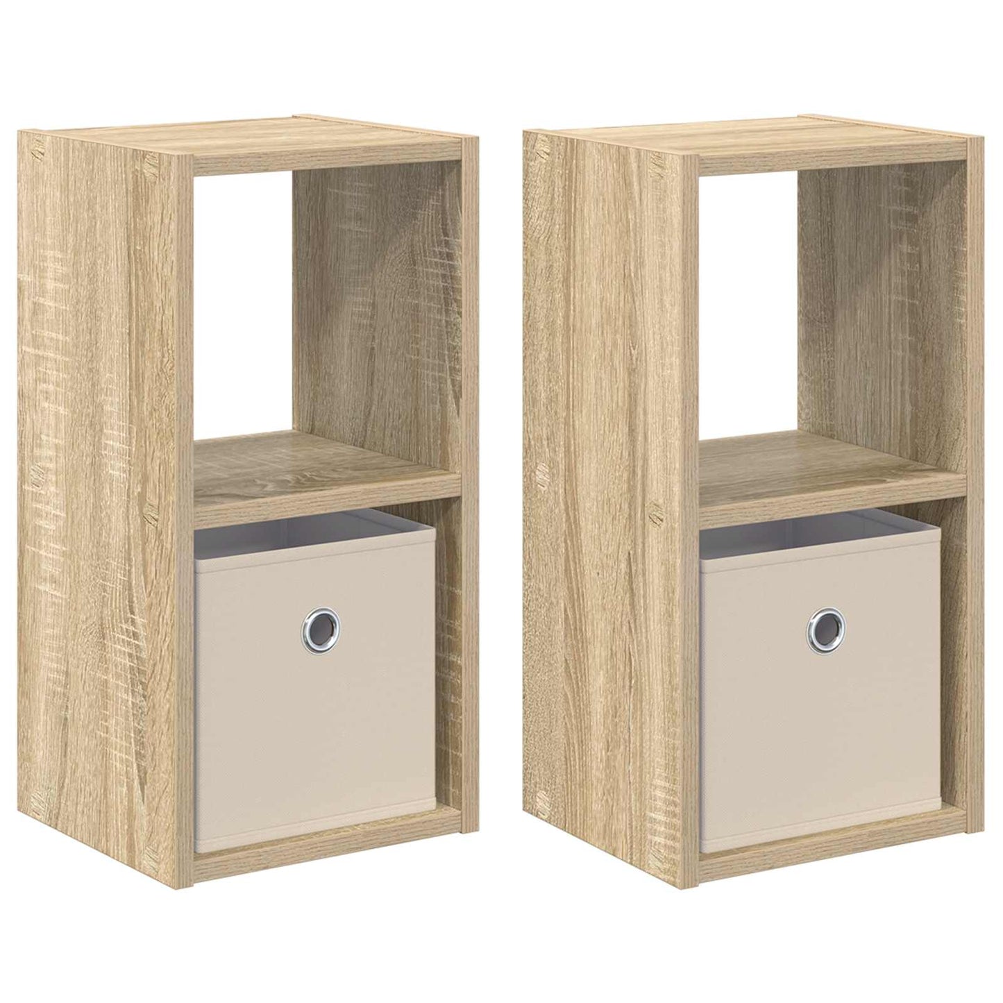 vidaXL Κομοδίνο 2 τμχ. Δρύς Sonoma 25,5 x 22 x 49,5 εκ